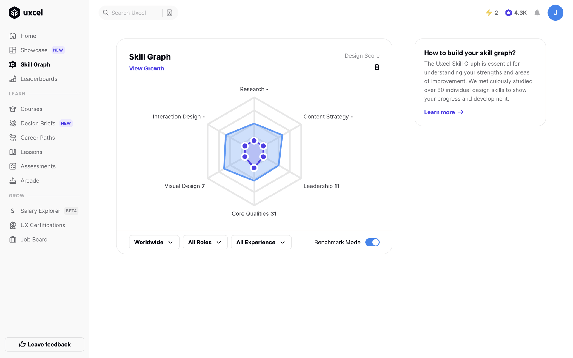 Uxcel Web Education interface screenshot 2