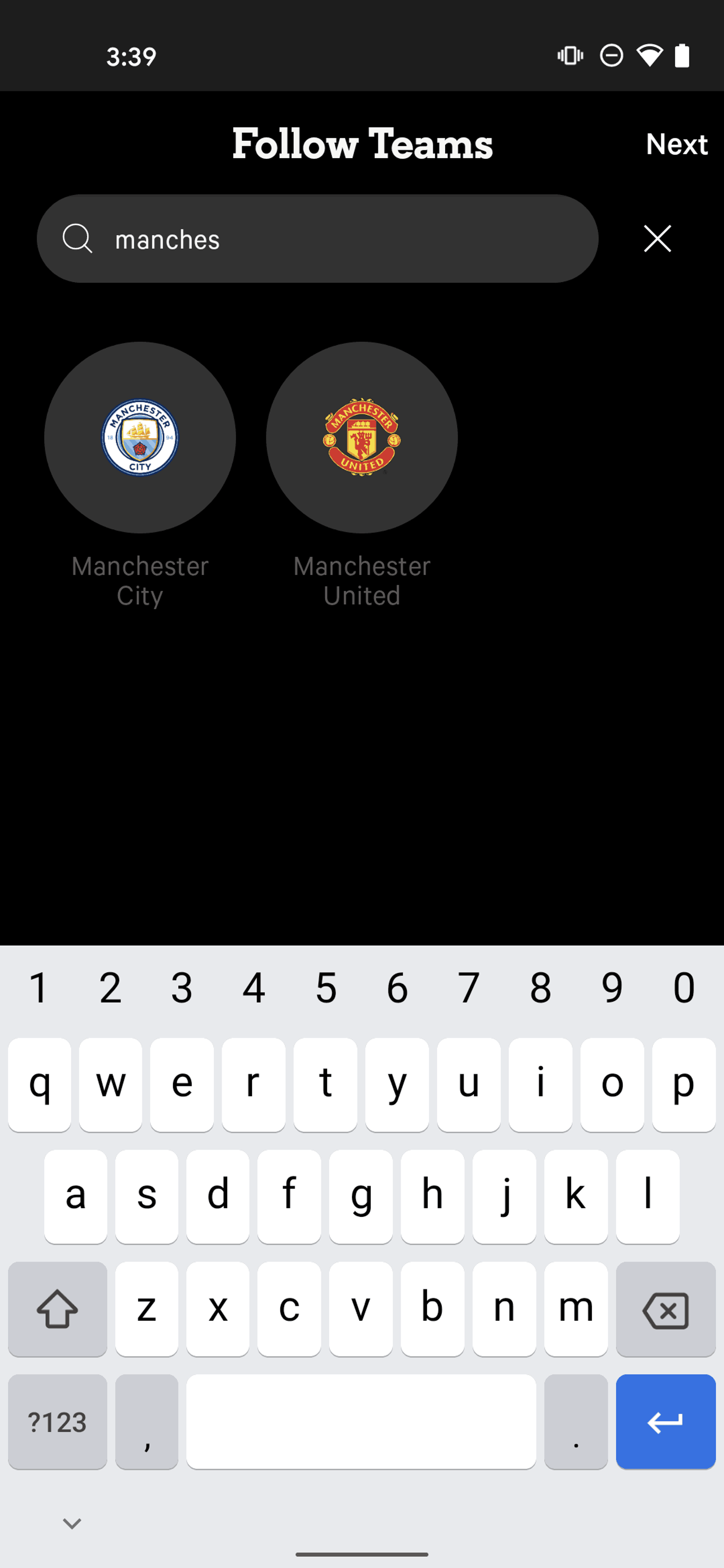 The Athletic Android Sports interface screenshot 6