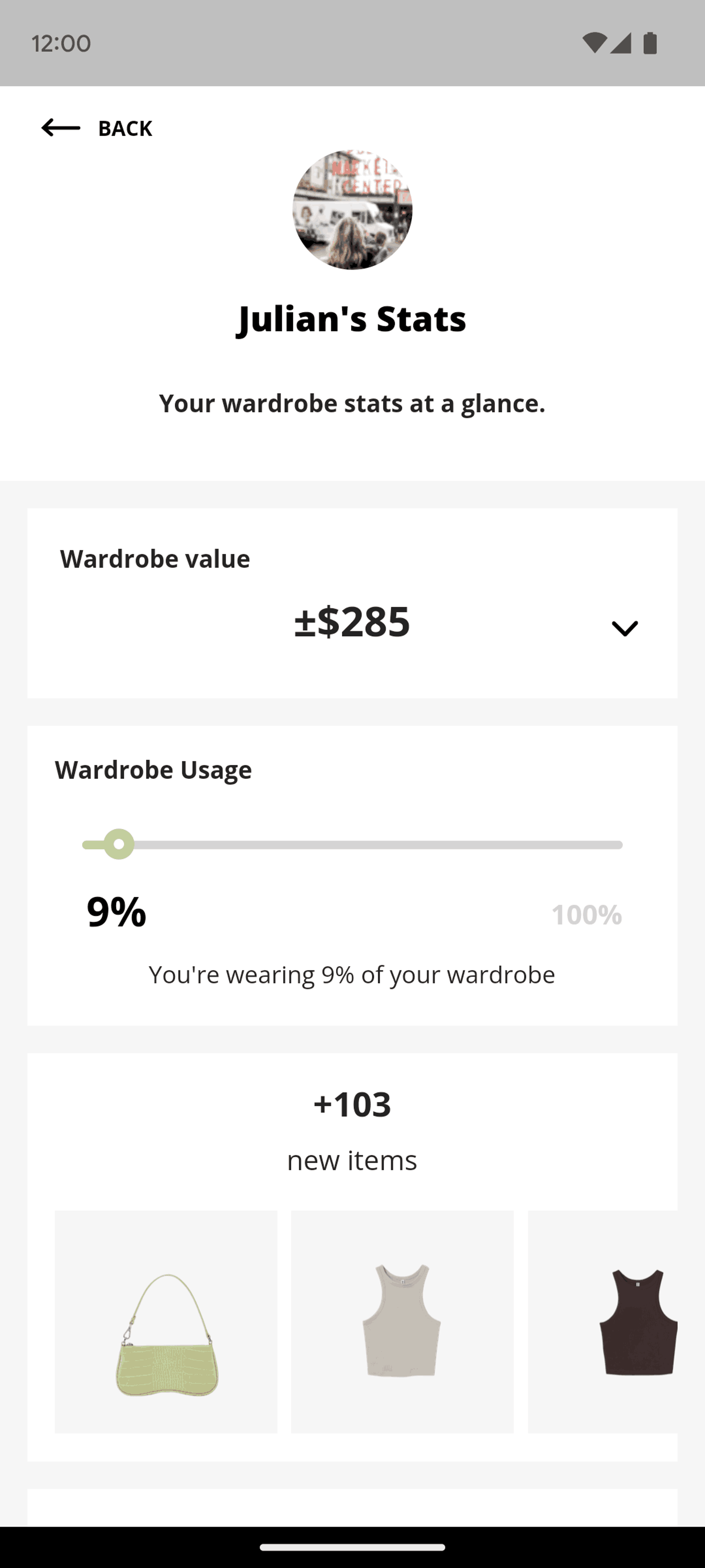 Whering Android Lifestyle interface screenshot 15
