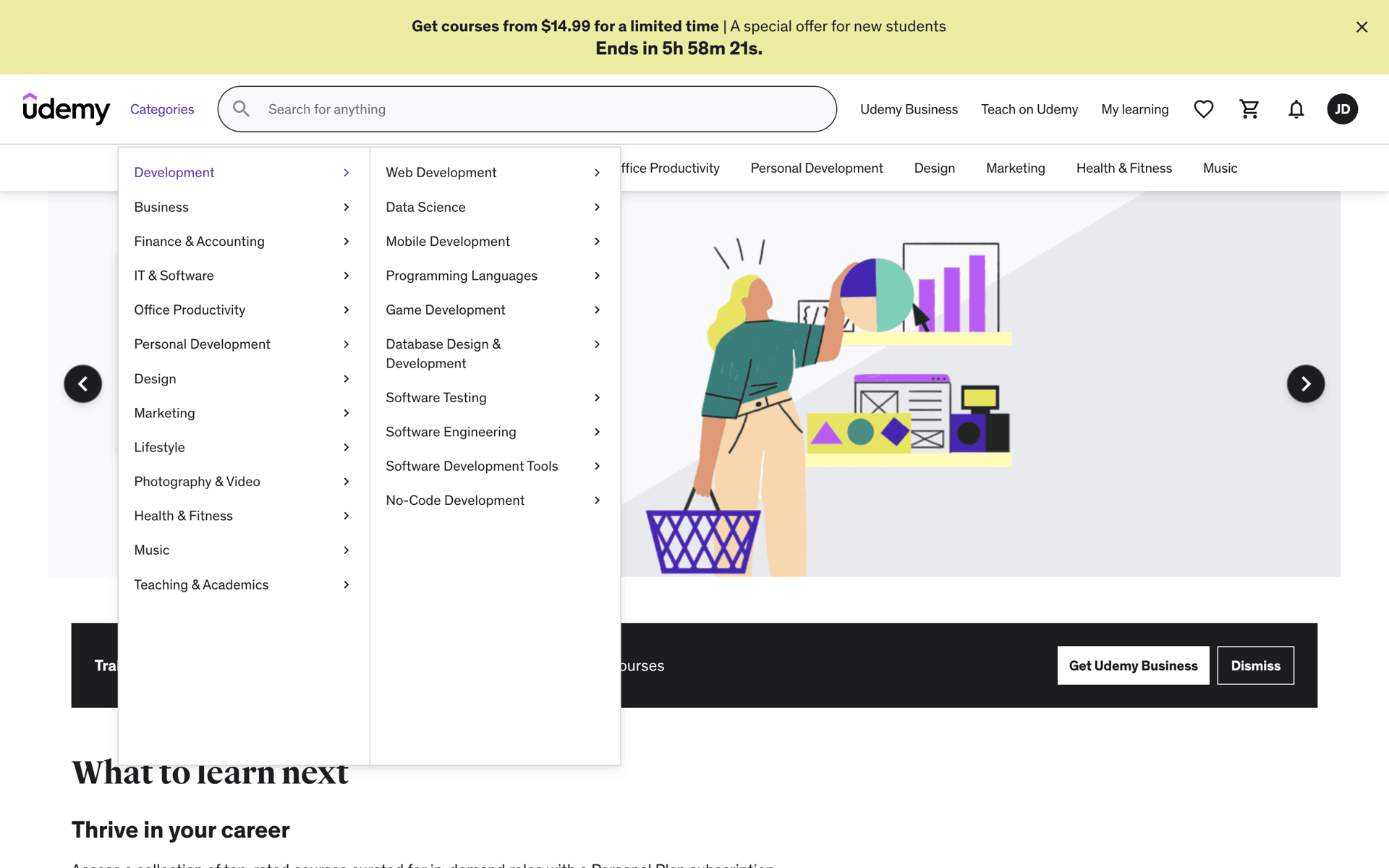 Udemy Web Education interface screenshot 18