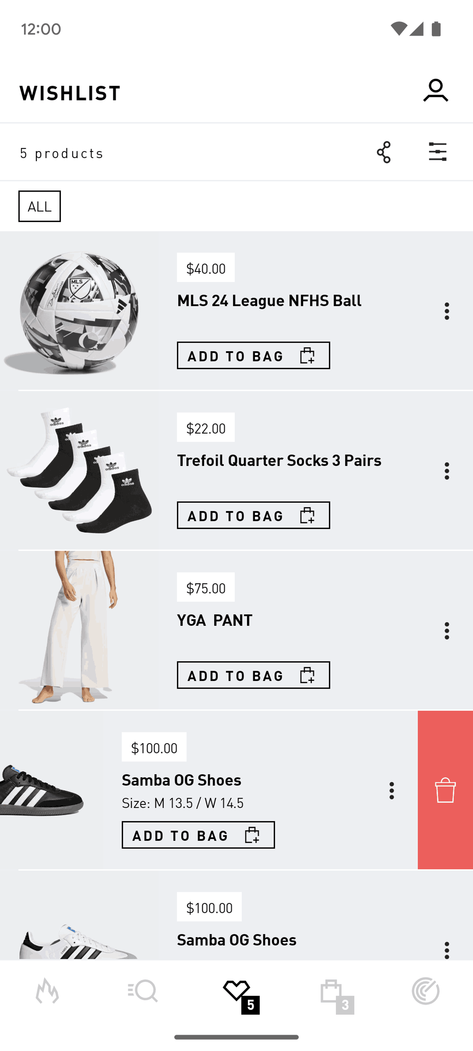 adidas Android Shopping interface screenshot 12