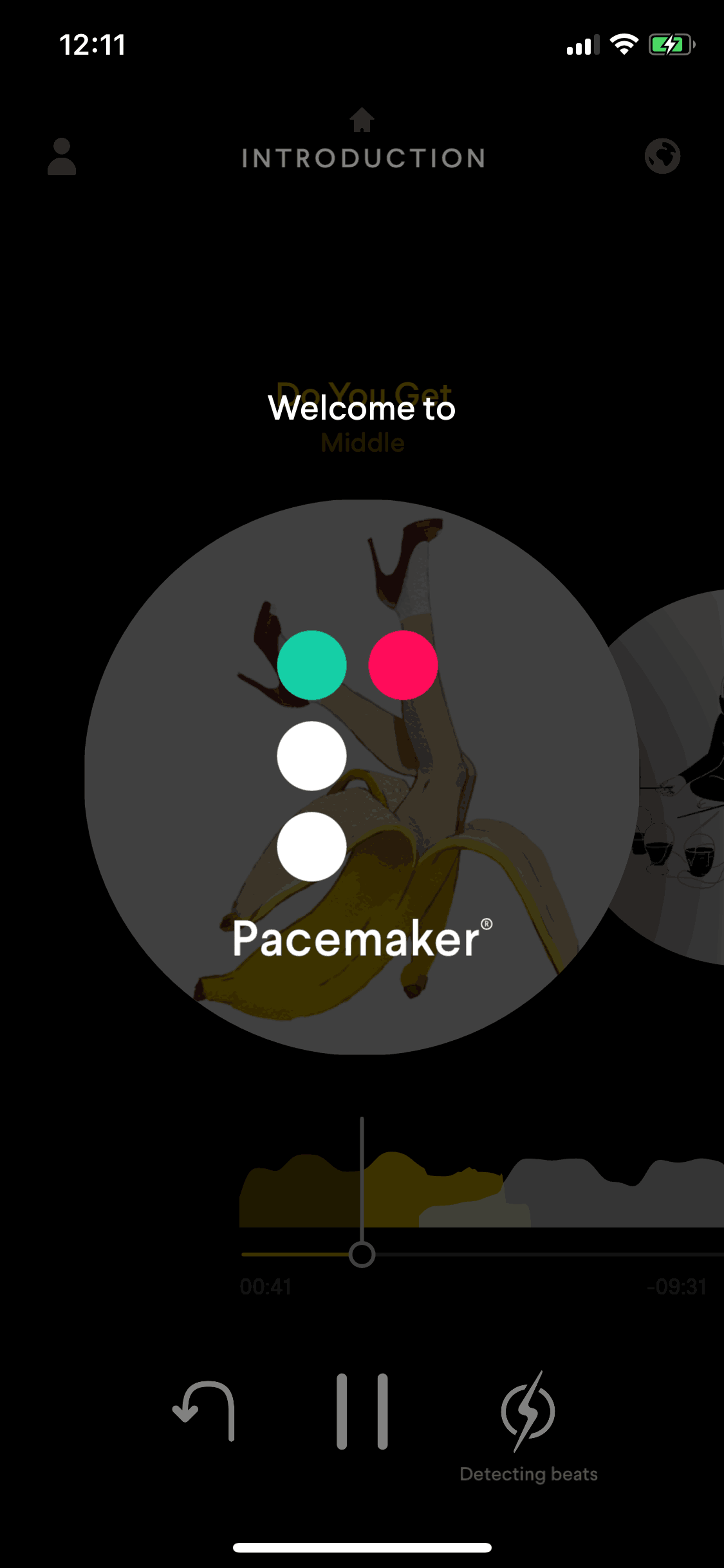 Pacemaker iOS Music & Audio interface screenshot 2