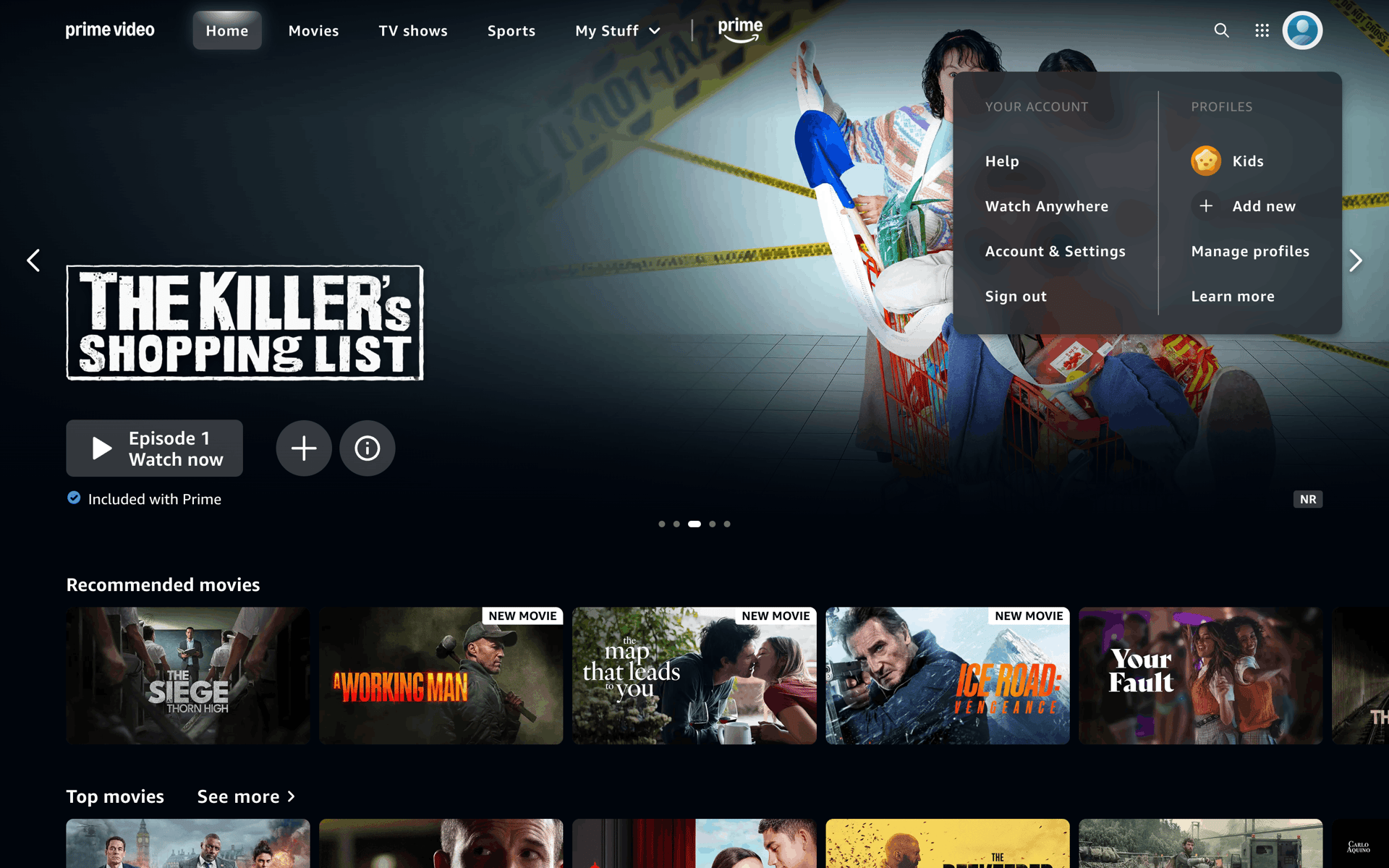 Prime Video Web Entertainment interface screenshot 5