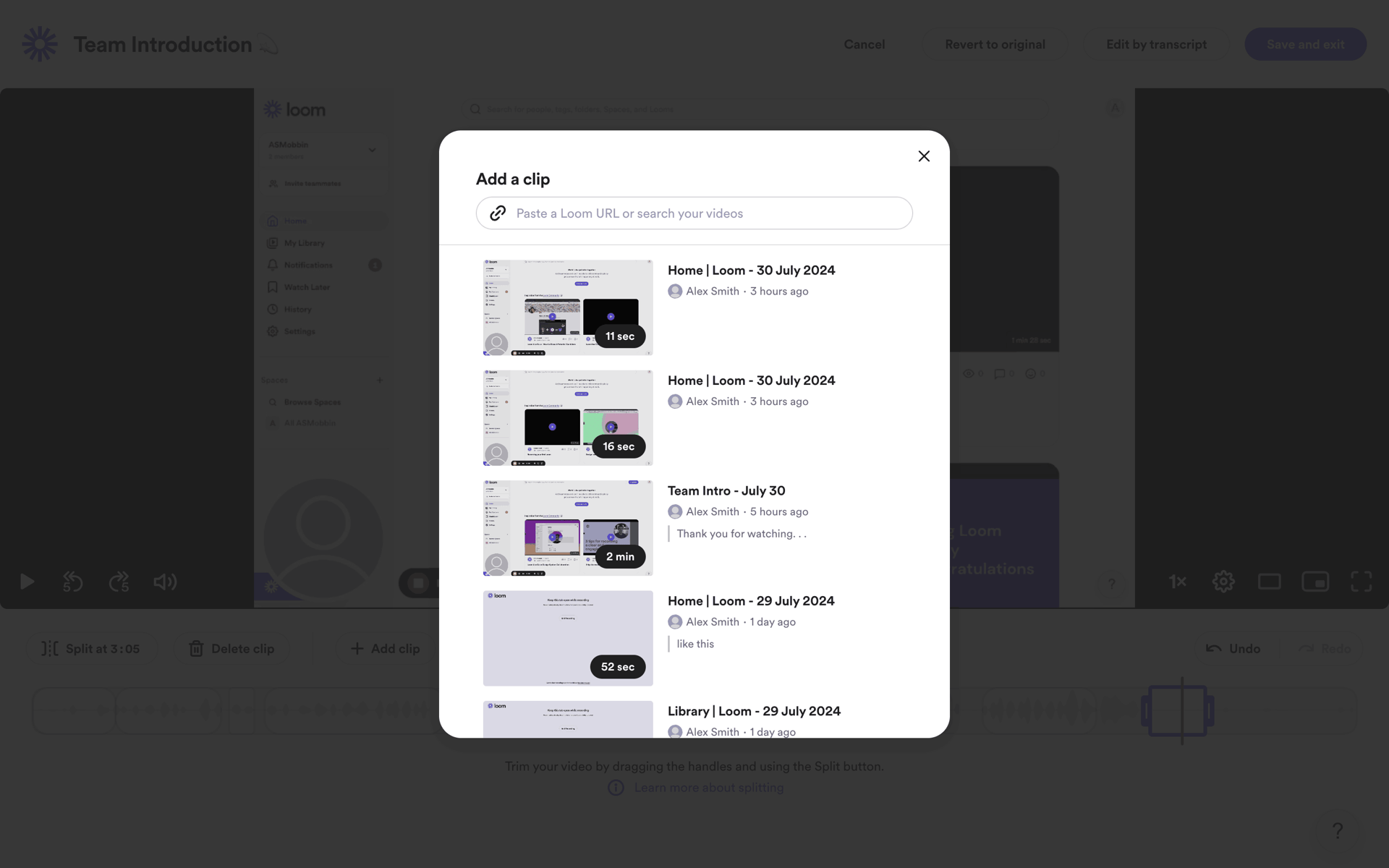 Loom Web Photo & Video interface screenshot 16