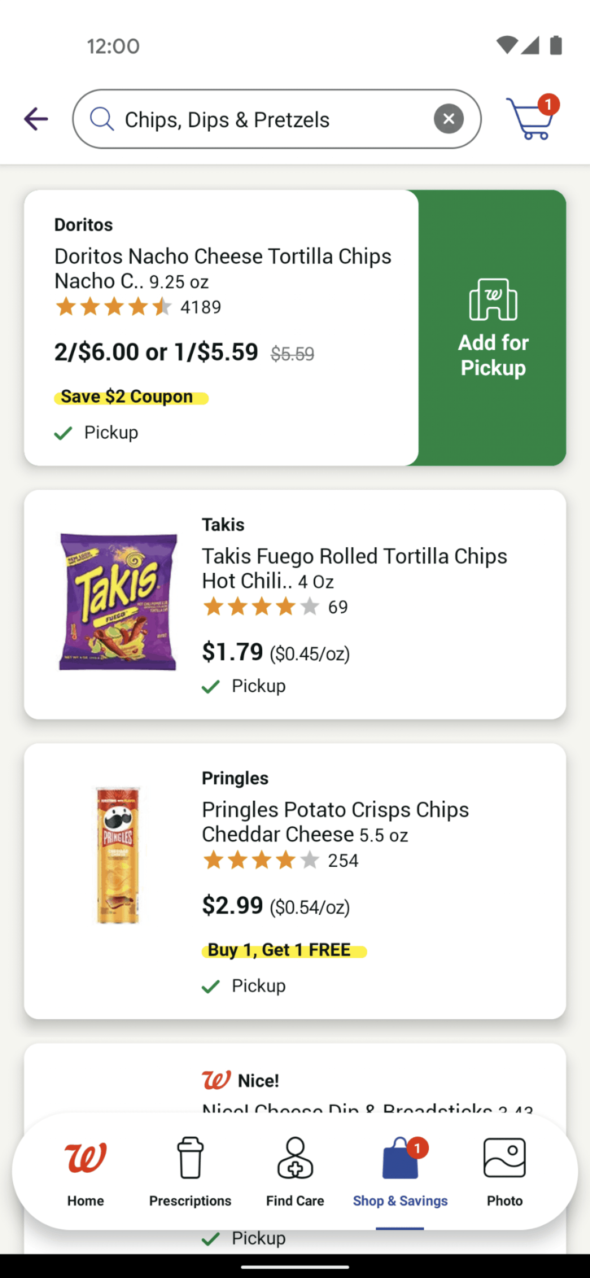 Walgreens Android Shopping interface screenshot 9