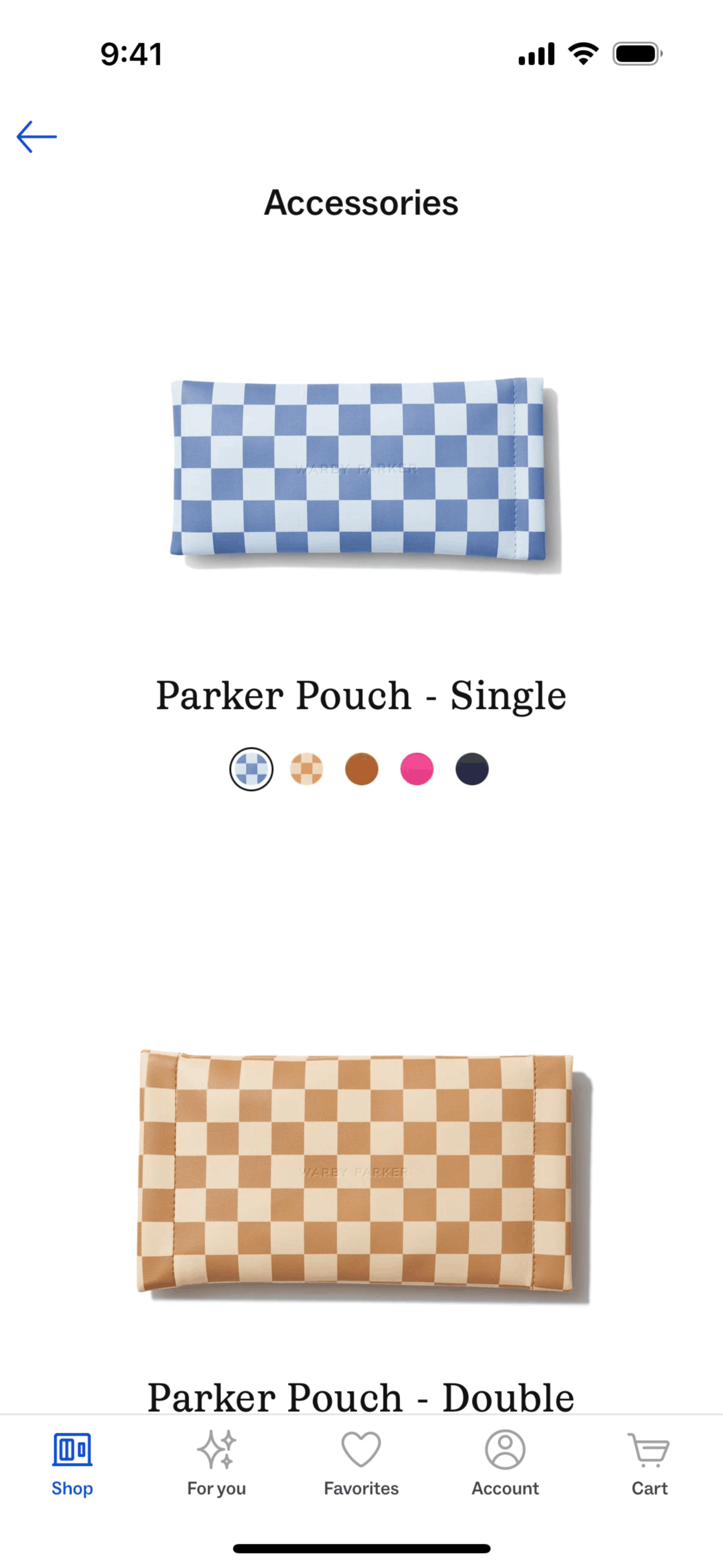 Warby Parker iOS Shopping interface screenshot 16