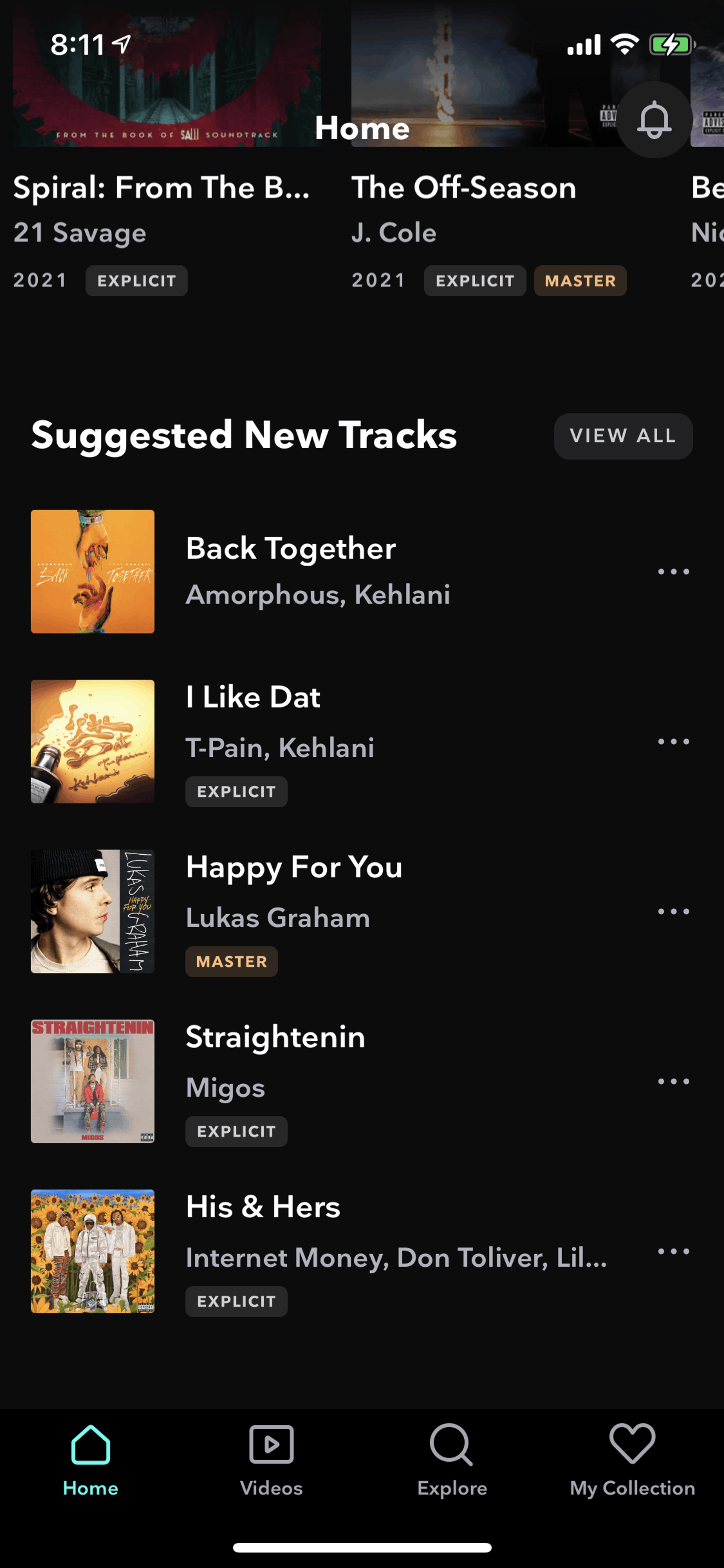 TIDAL iOS Music & Audio interface screenshot 23
