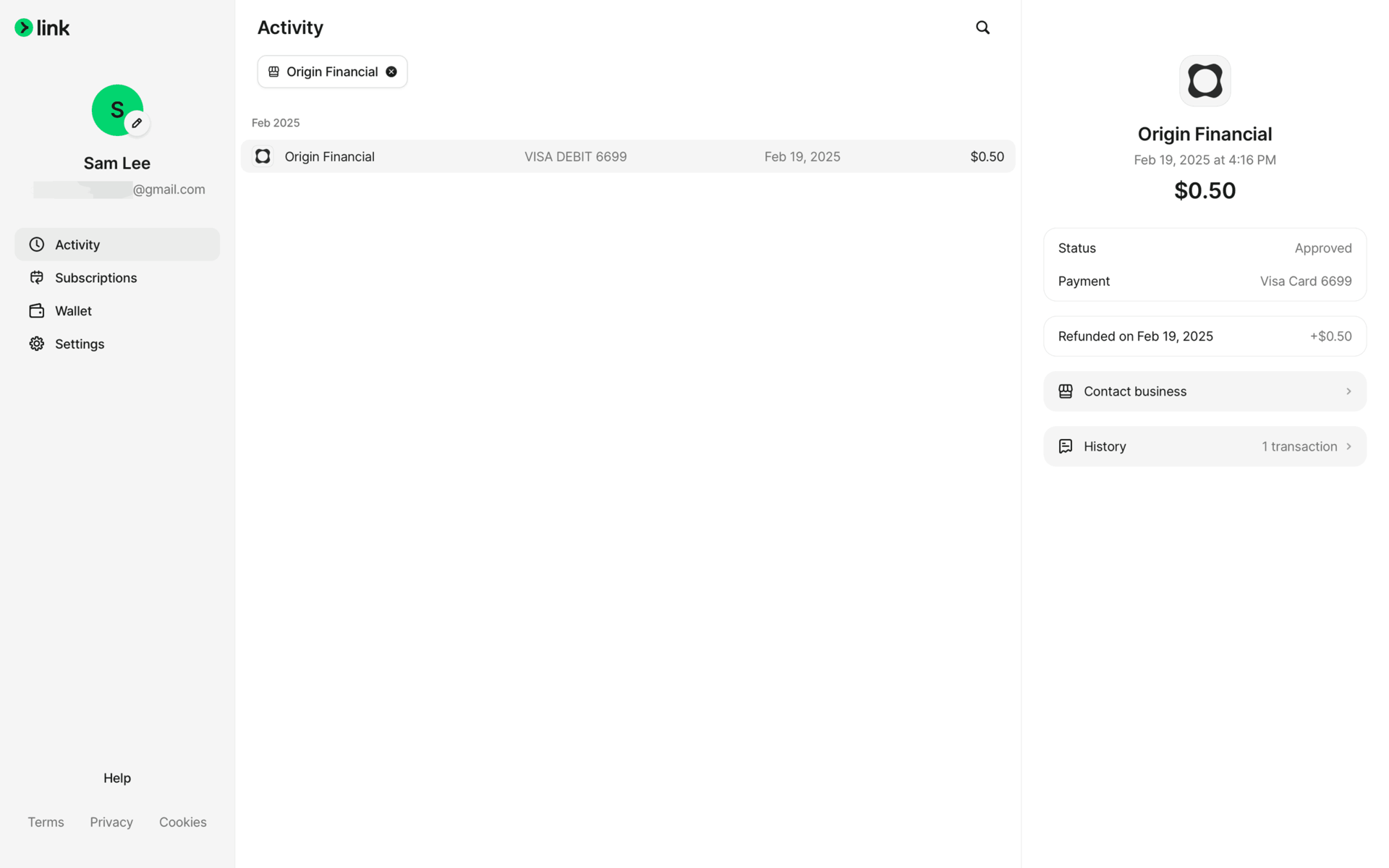 Link Web Finance interface screenshot 17