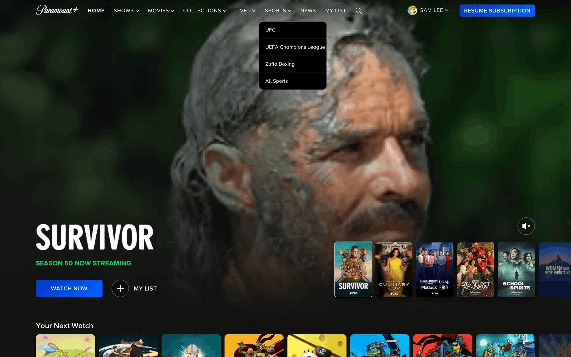 Paramount+ Web streaming interface screenshot 22