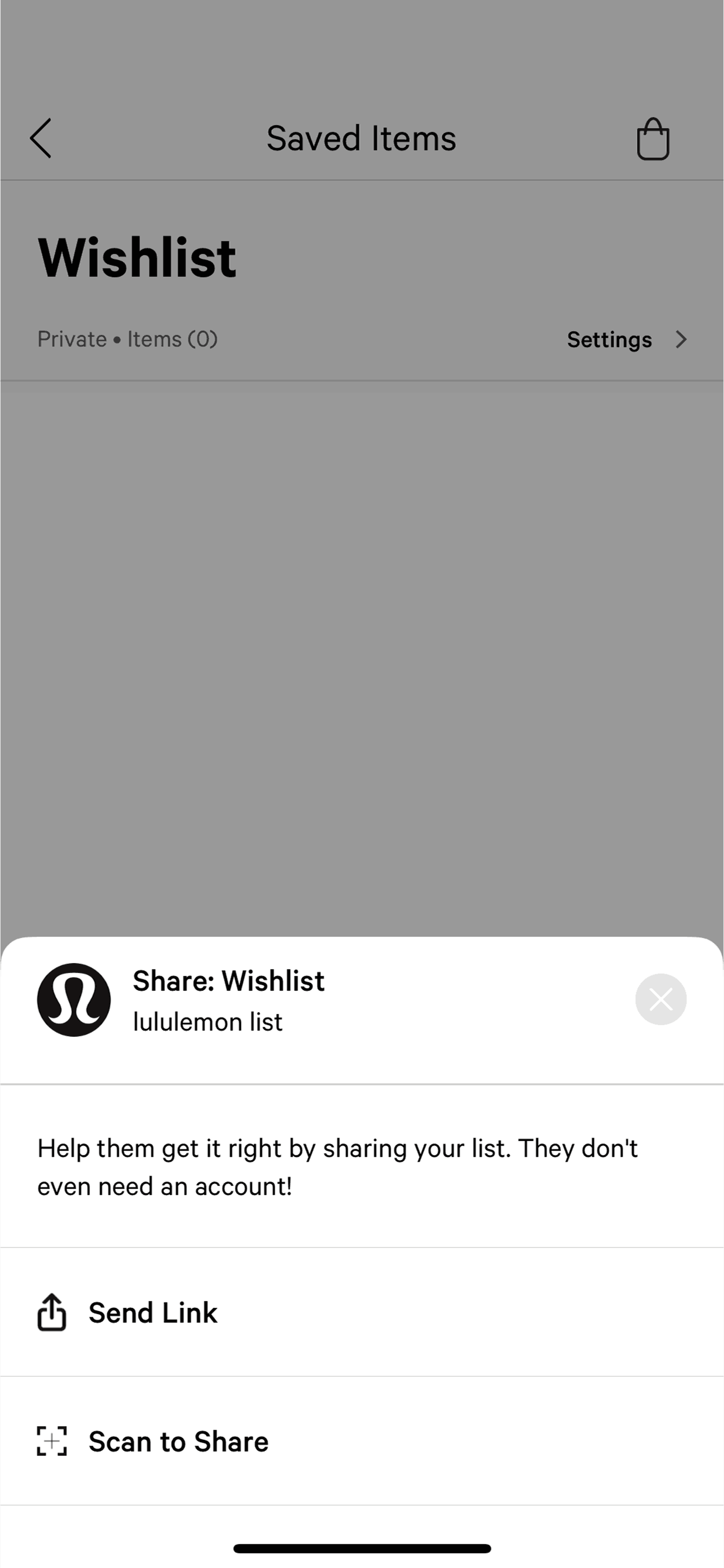 lululemon iOS Shopping interface screenshot 18