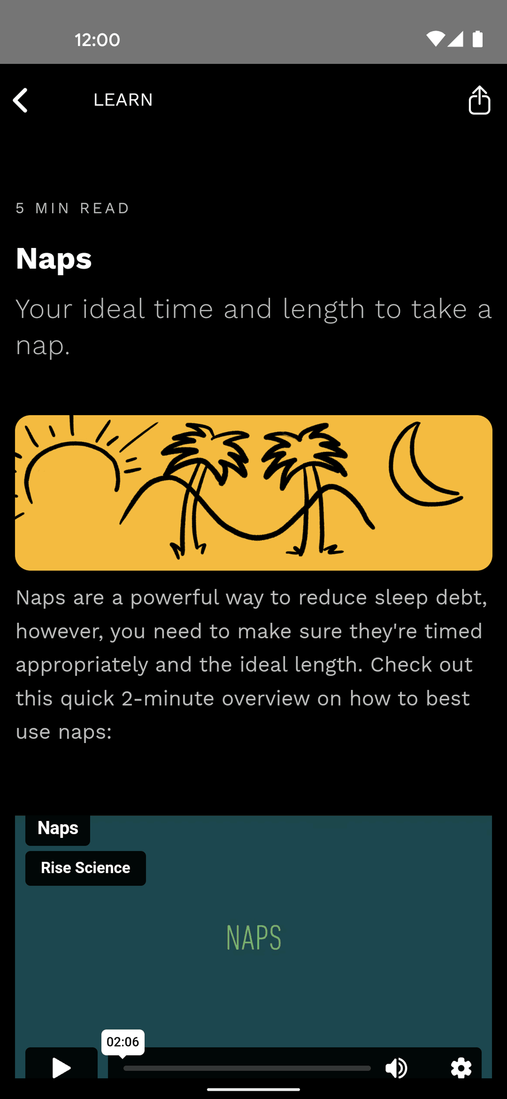 Rise Android Health & Fitness interface screenshot 7