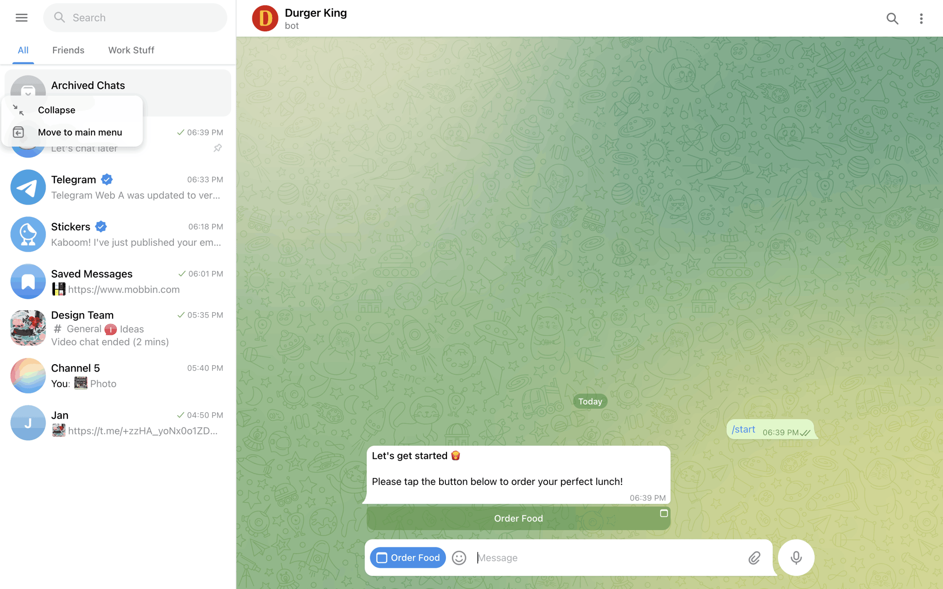 Telegram Web Social Networking interface screenshot 17