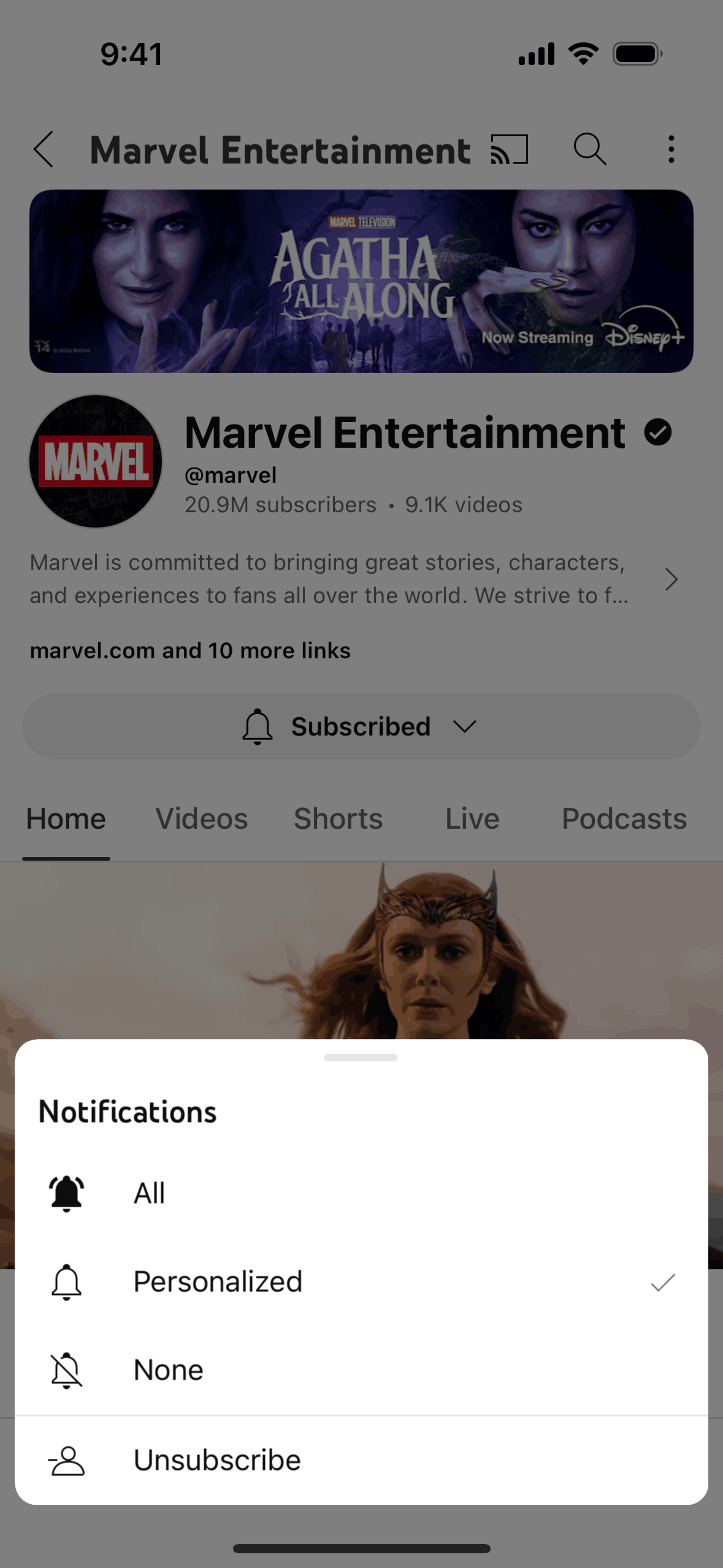YouTube iOS Photo & Video interface screenshot 11