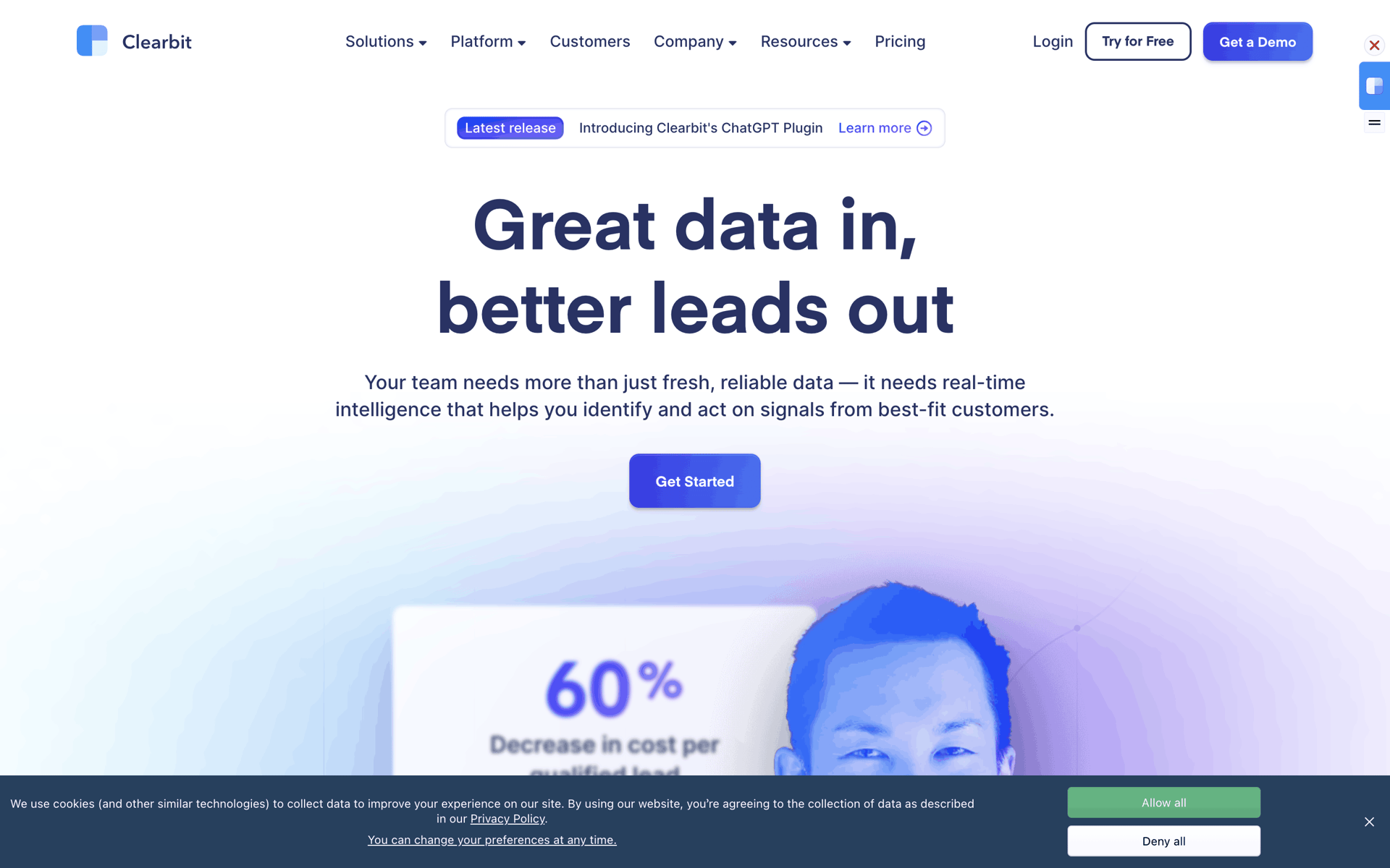 Clearbit Web Business interface screenshot 8