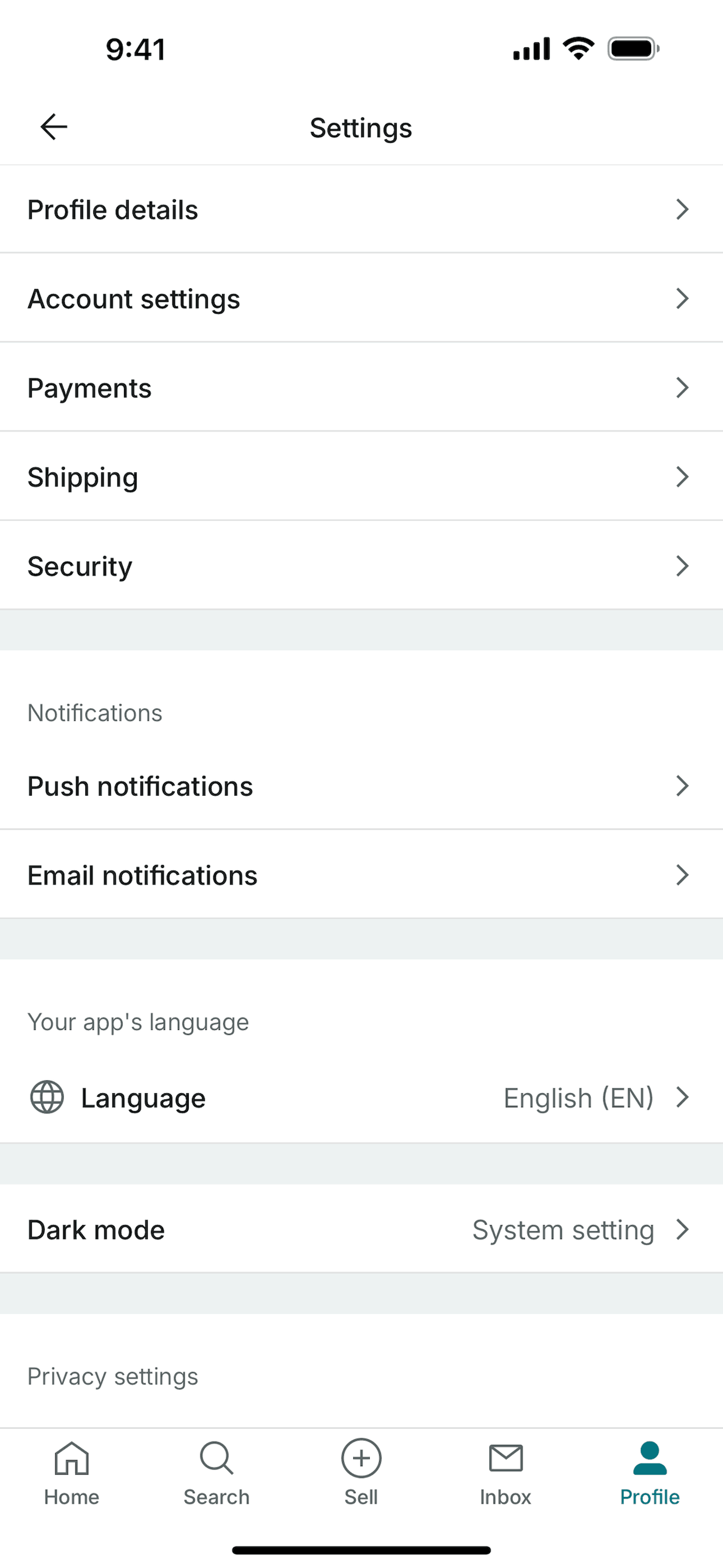 Vinted iOS Shopping interface screenshot 3