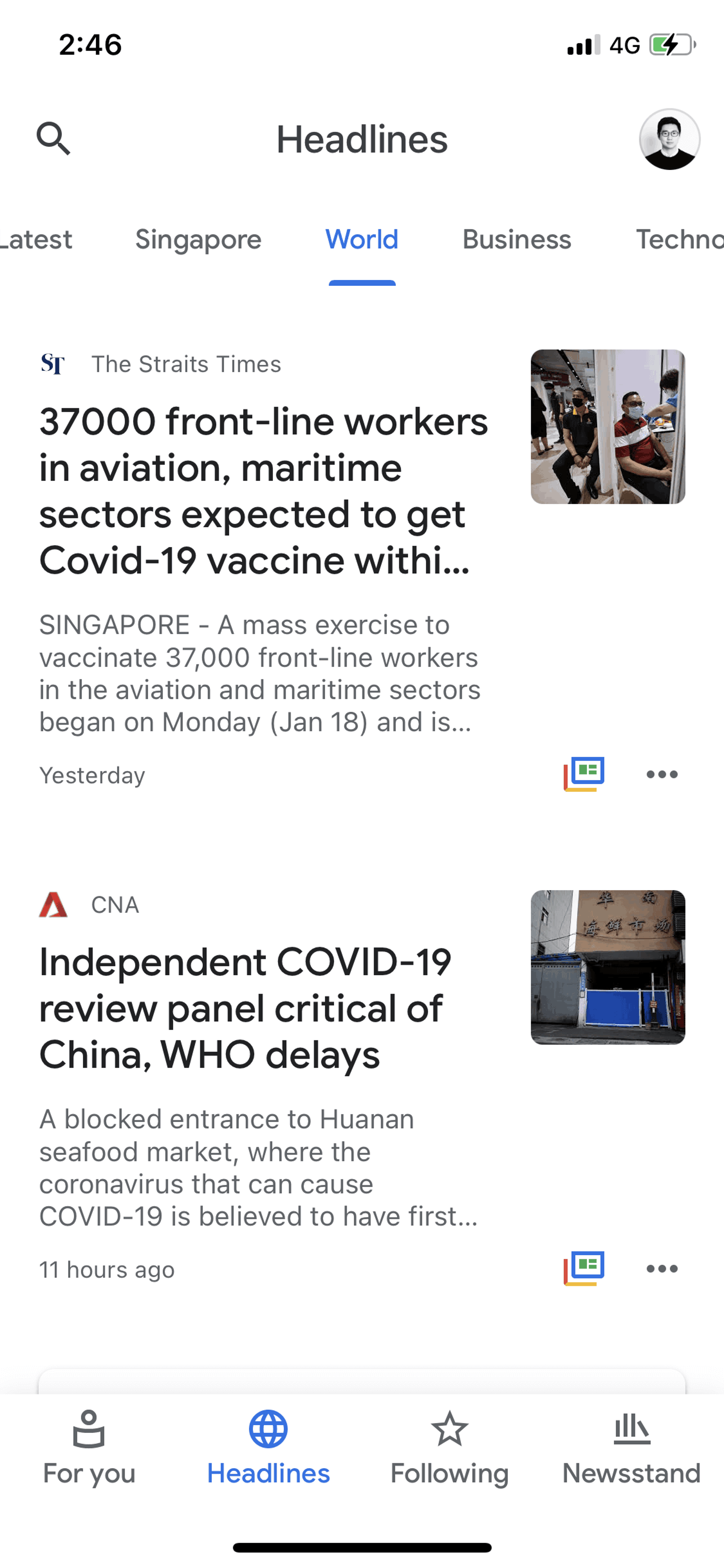 Google News iOS News interface screenshot 16