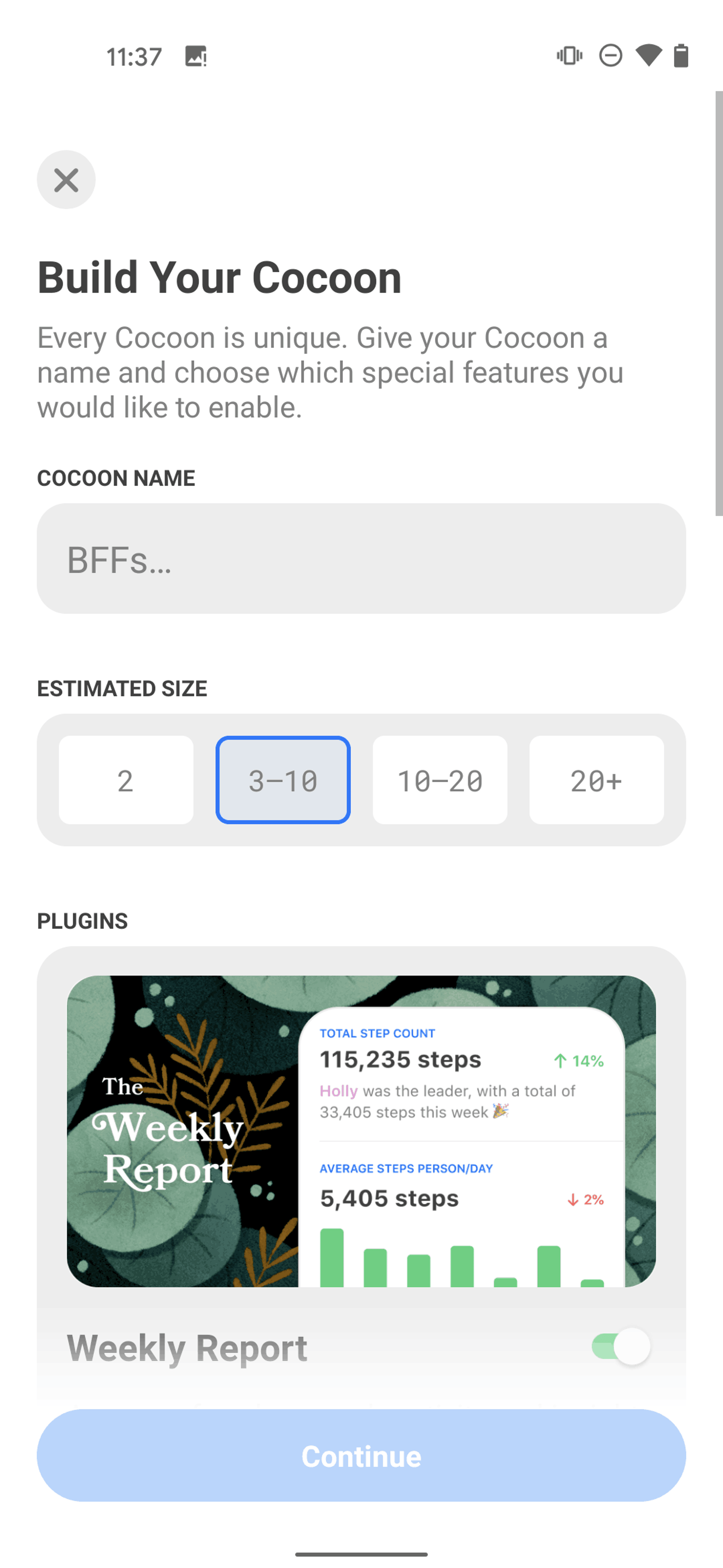 Cocoon Android Social Networking interface screenshot 10