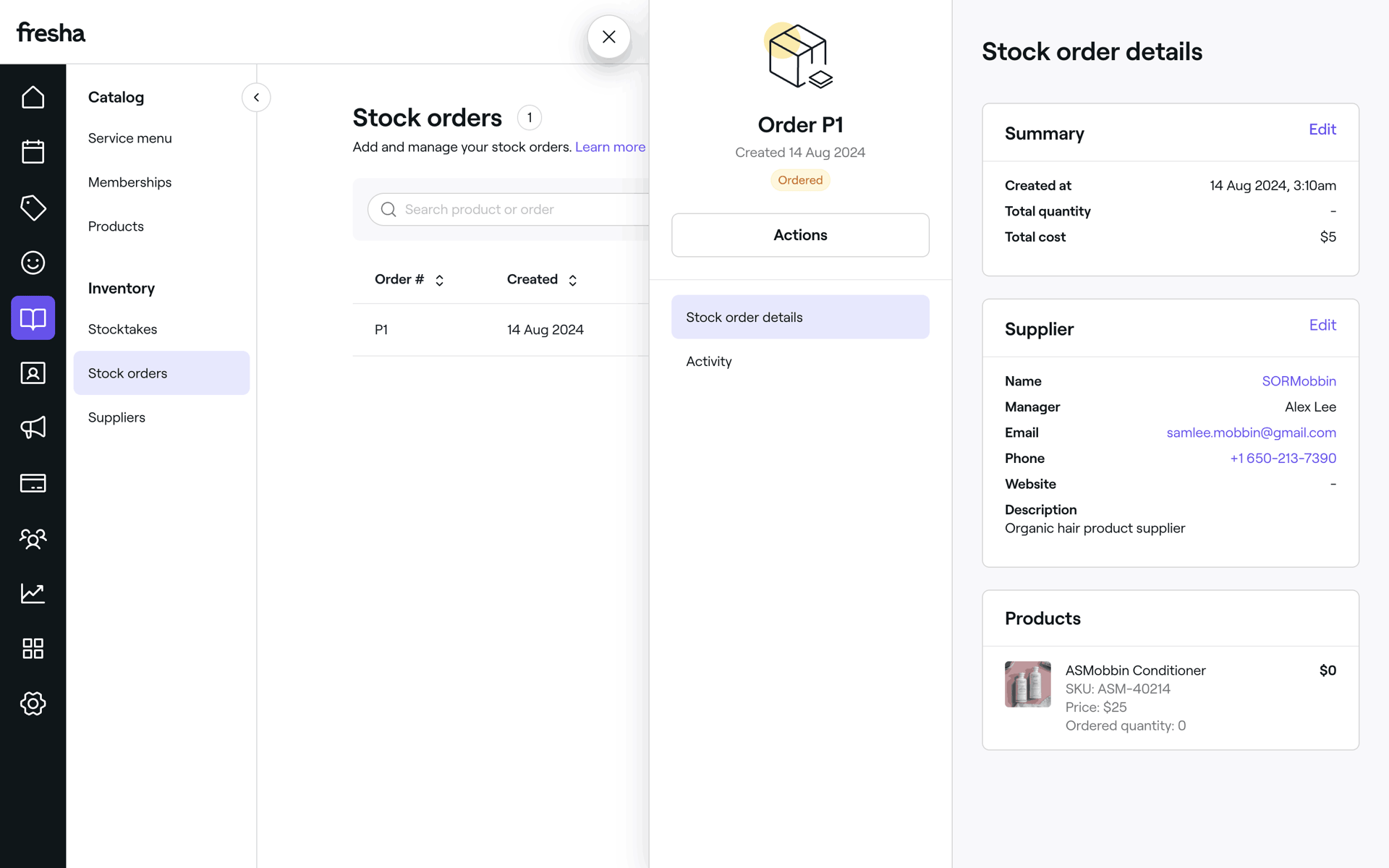 Fresha Web Business interface screenshot 2