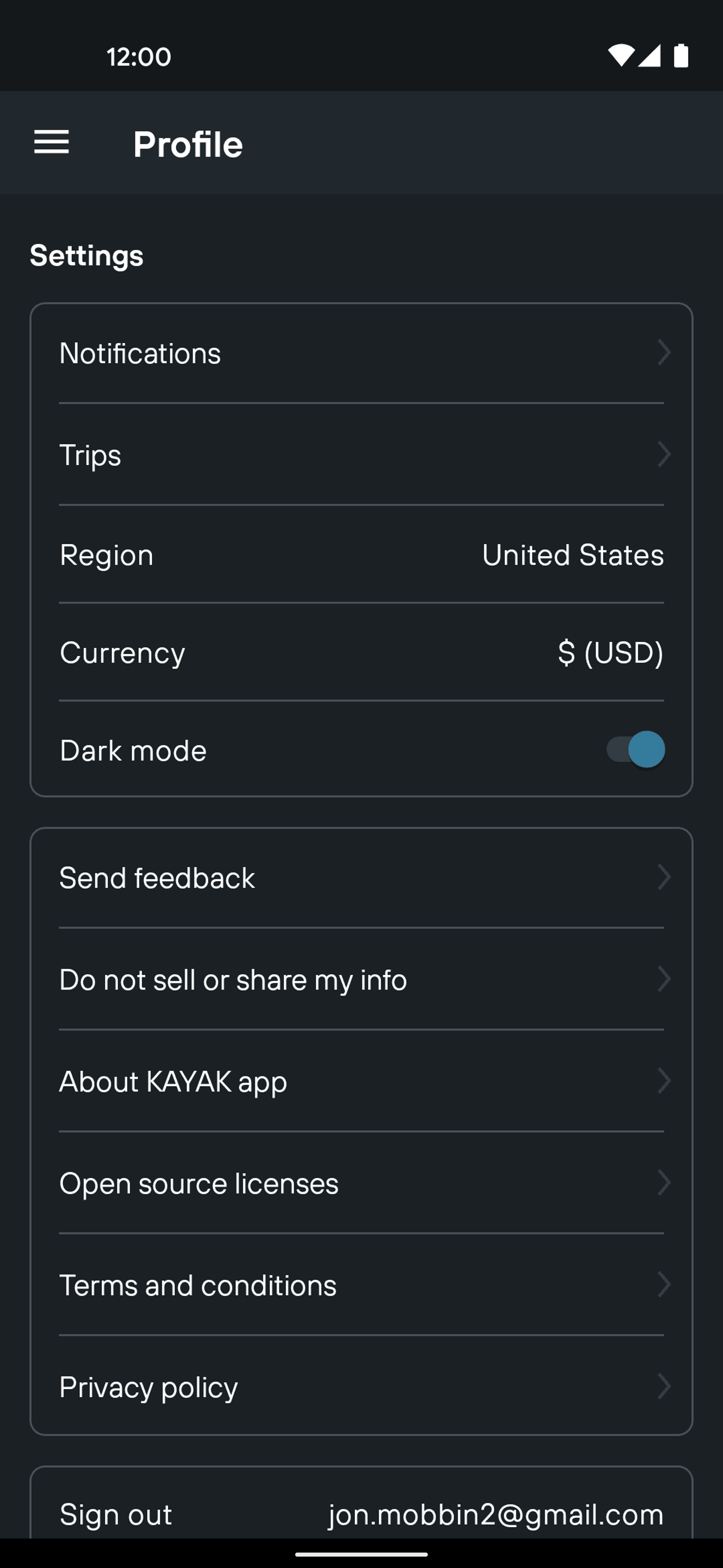 KAYAK Android Travel & Transportation interface screenshot 18