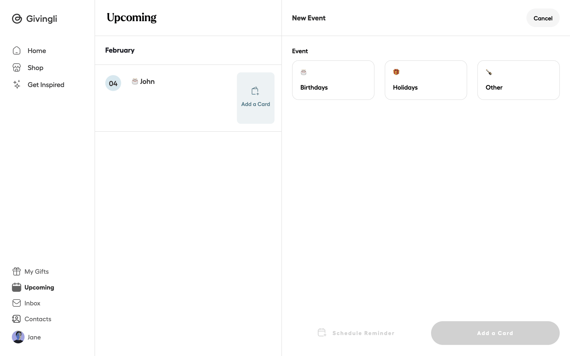 Givingli Web Lifestyle interface screenshot 12