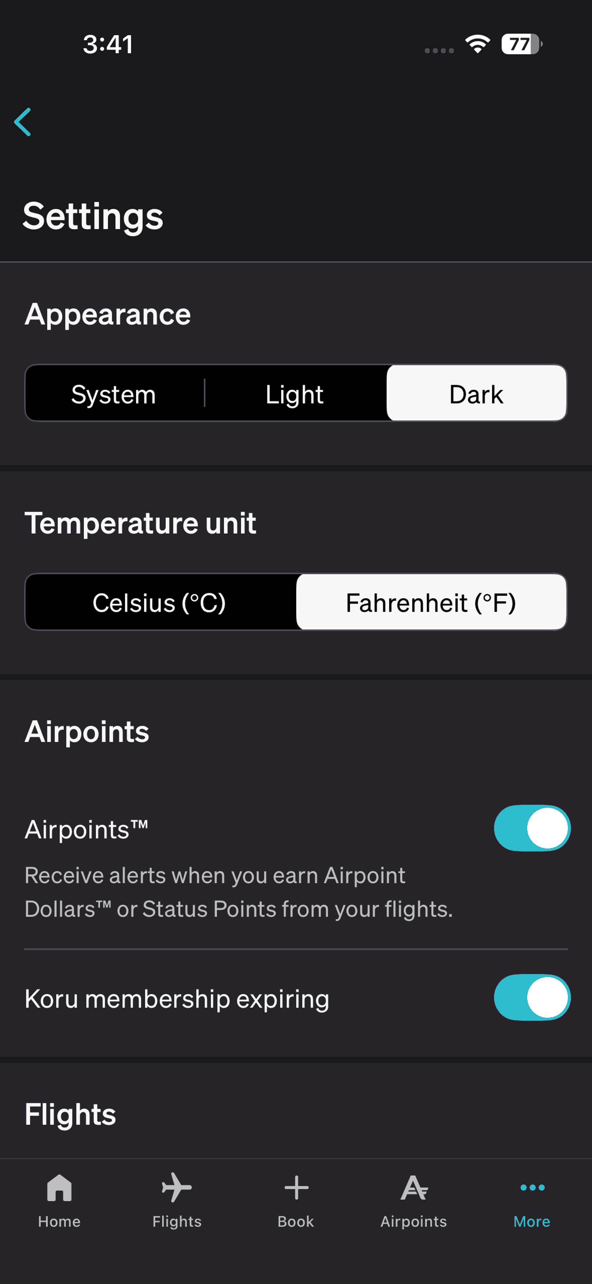 Air NZ iOS Travel & Transportation interface screenshot 7