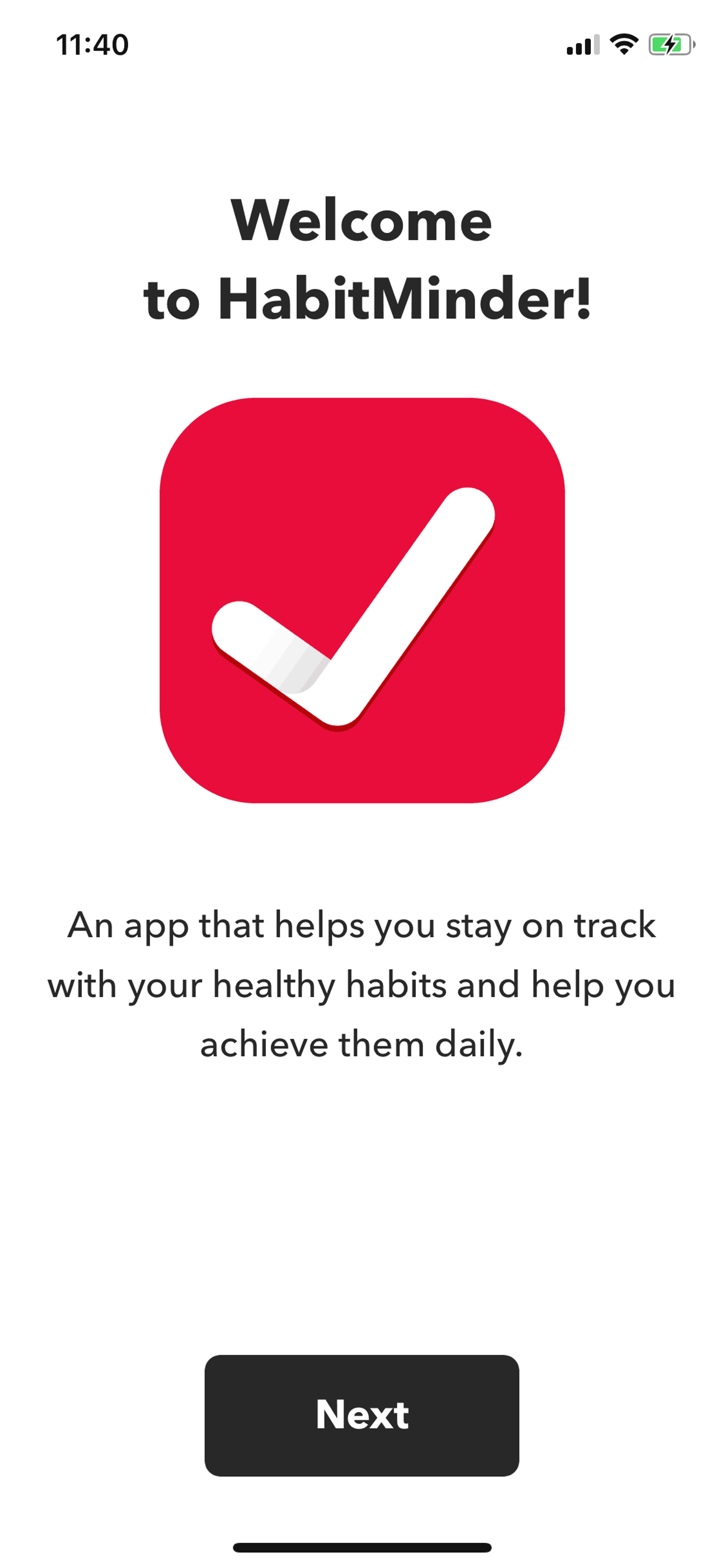 HabitMinder iOS Health & Fitness interface screenshot 2