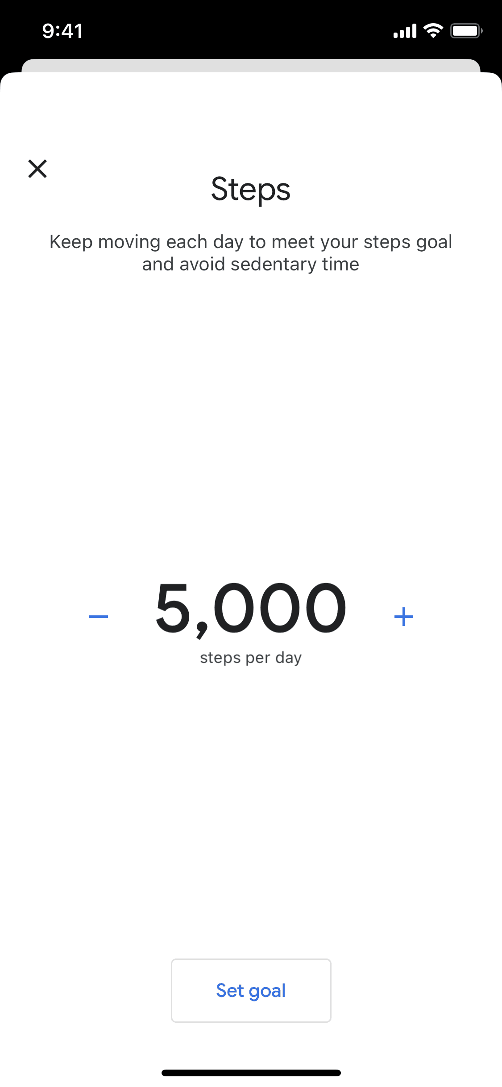 Google Fit iOS Health & Fitness interface screenshot 13