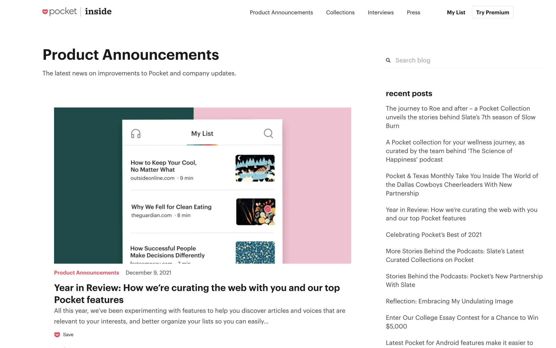 Pocket Web News interface screenshot 23