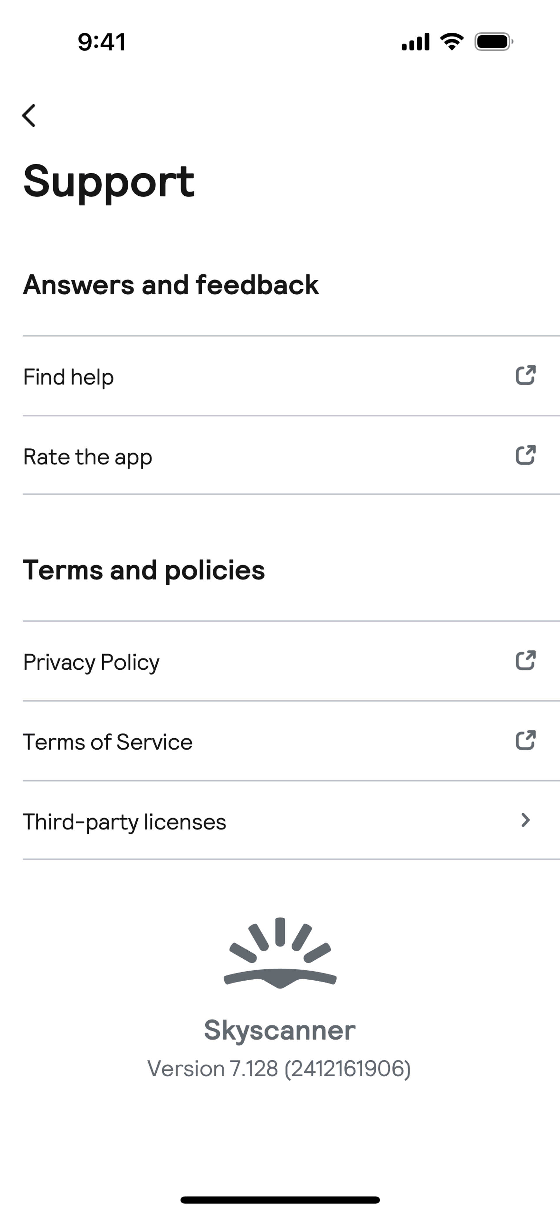 Skyscanner iOS Travel & Transportation interface screenshot 8