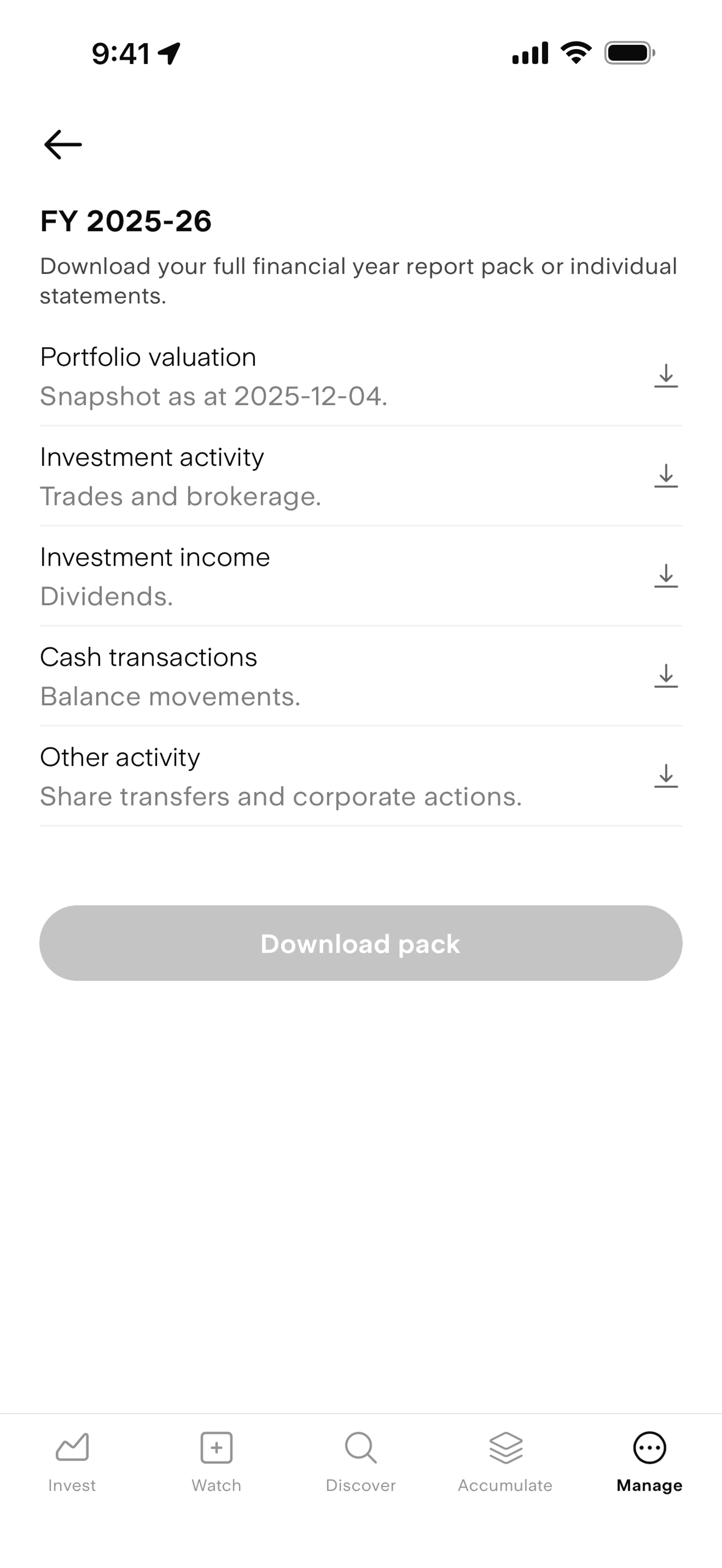 Stake iOS Finance interface screenshot 5