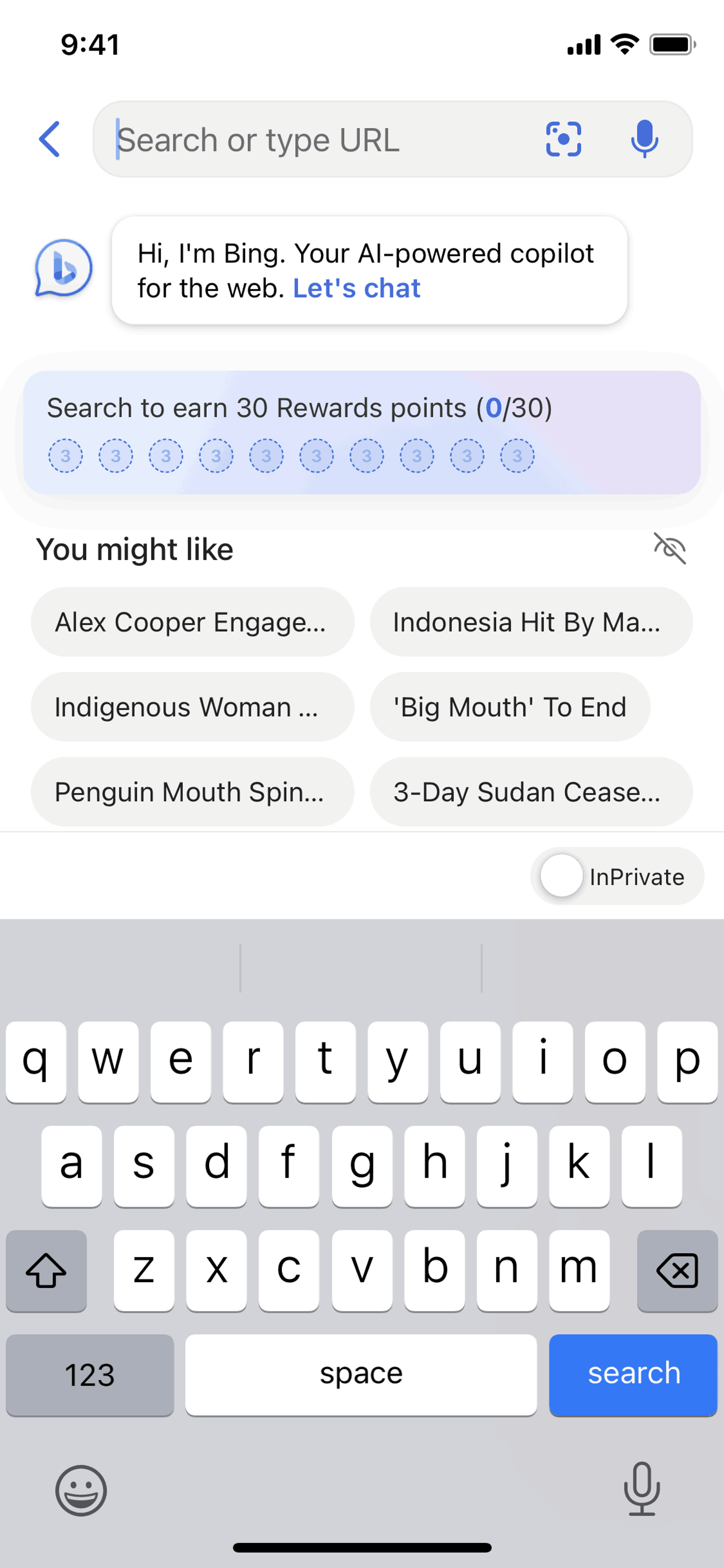 Bing iOS AI interface screenshot 23
