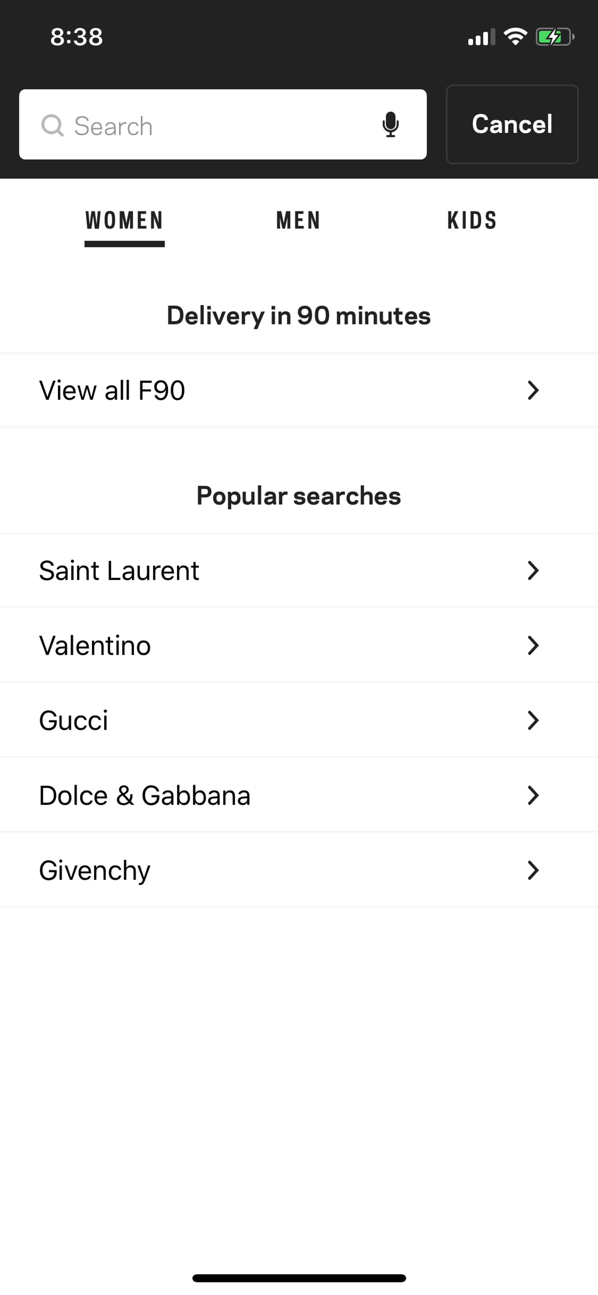 FARFETCH iOS Shopping interface screenshot 17