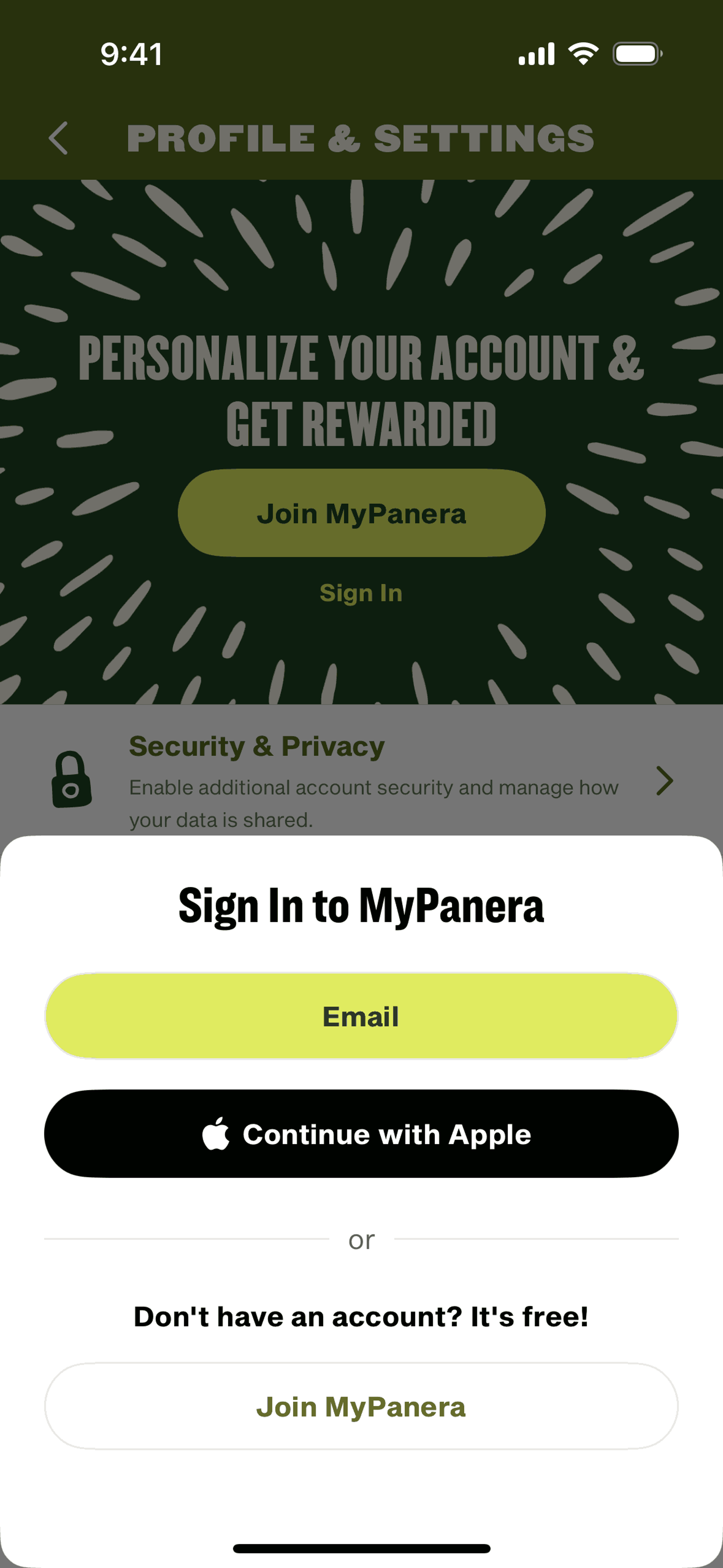 Panera Bread iOS Food & Drink interface screenshot 21