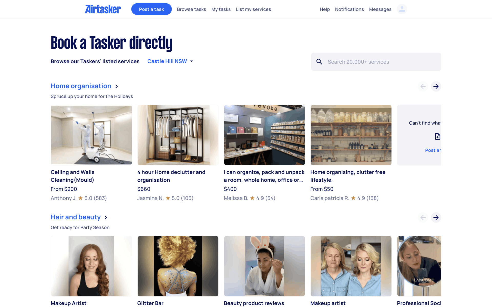 Airtasker Web Lifestyle interface screenshot 14