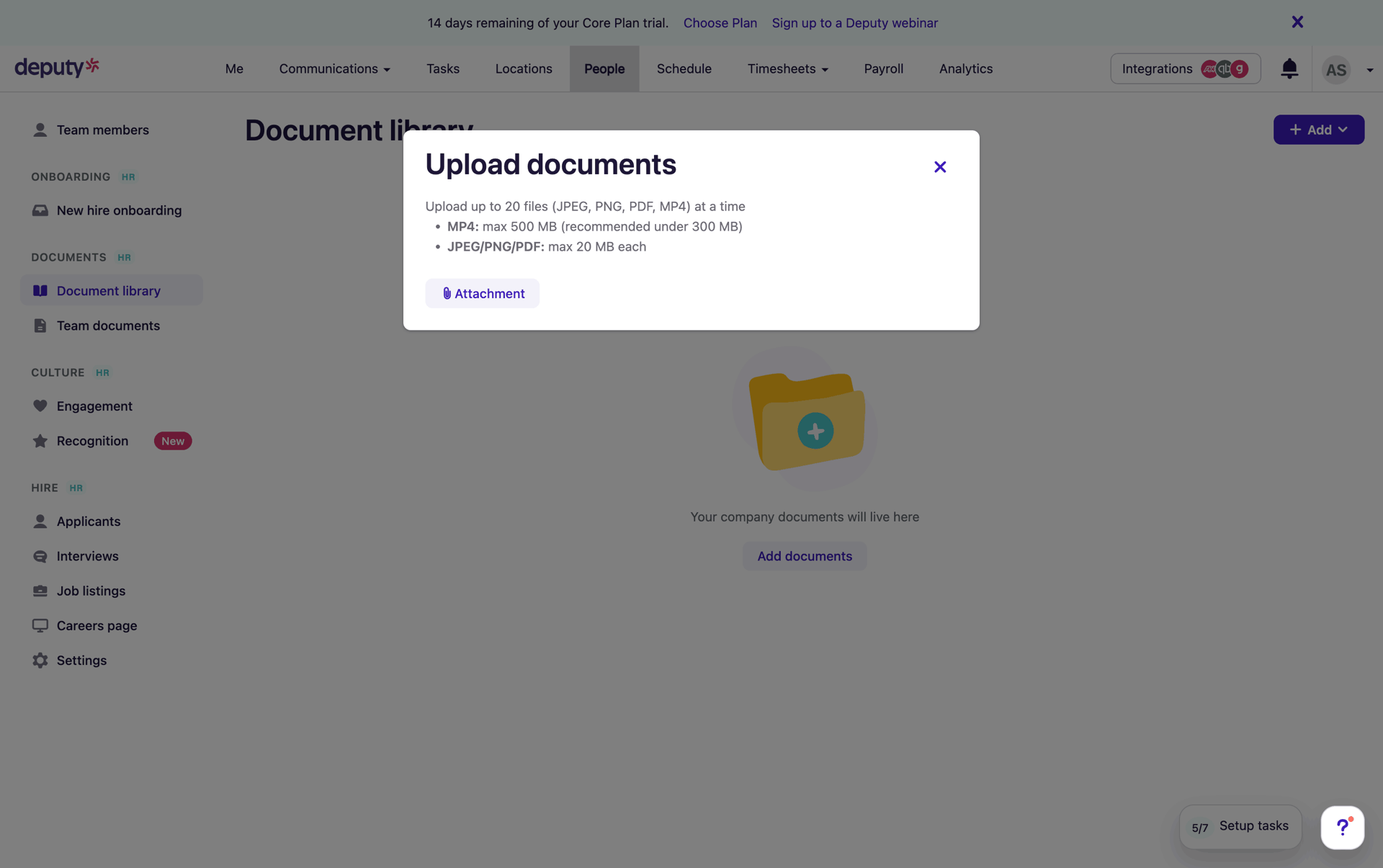 Deputy Web workforce management interface screenshot 19