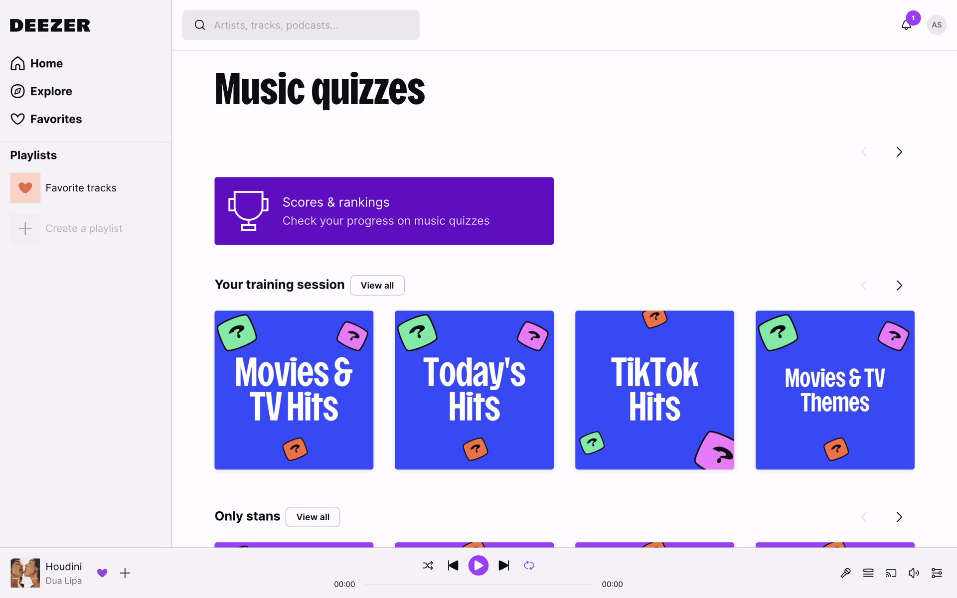 Deezer Web Entertainment interface screenshot 9