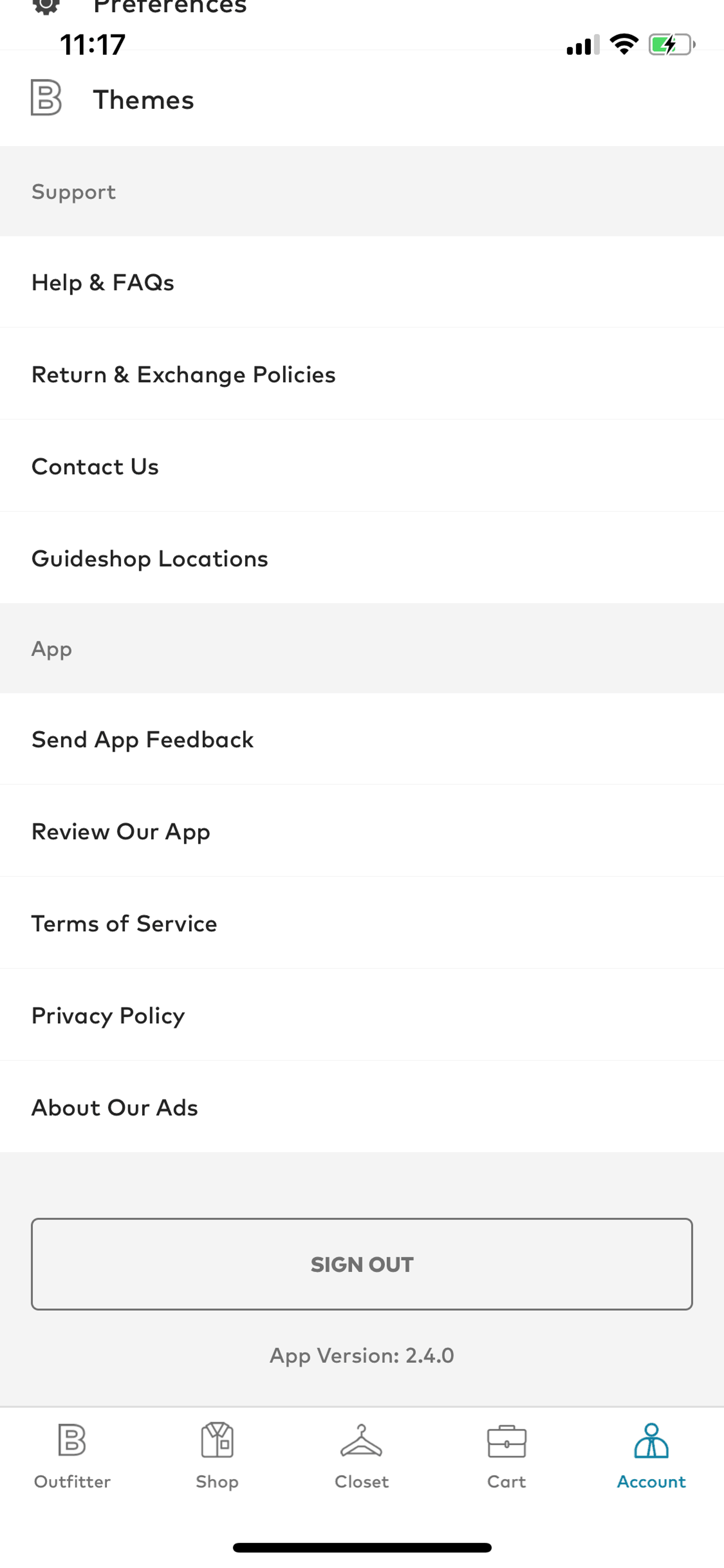 Bonobos iOS Shopping interface screenshot 23