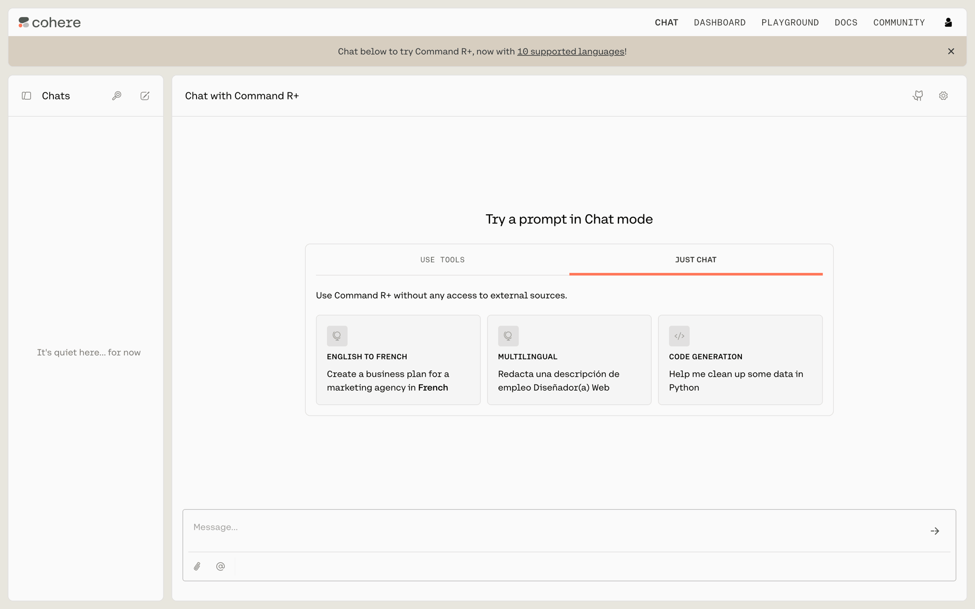 Cohere Web AI interface screenshot 22