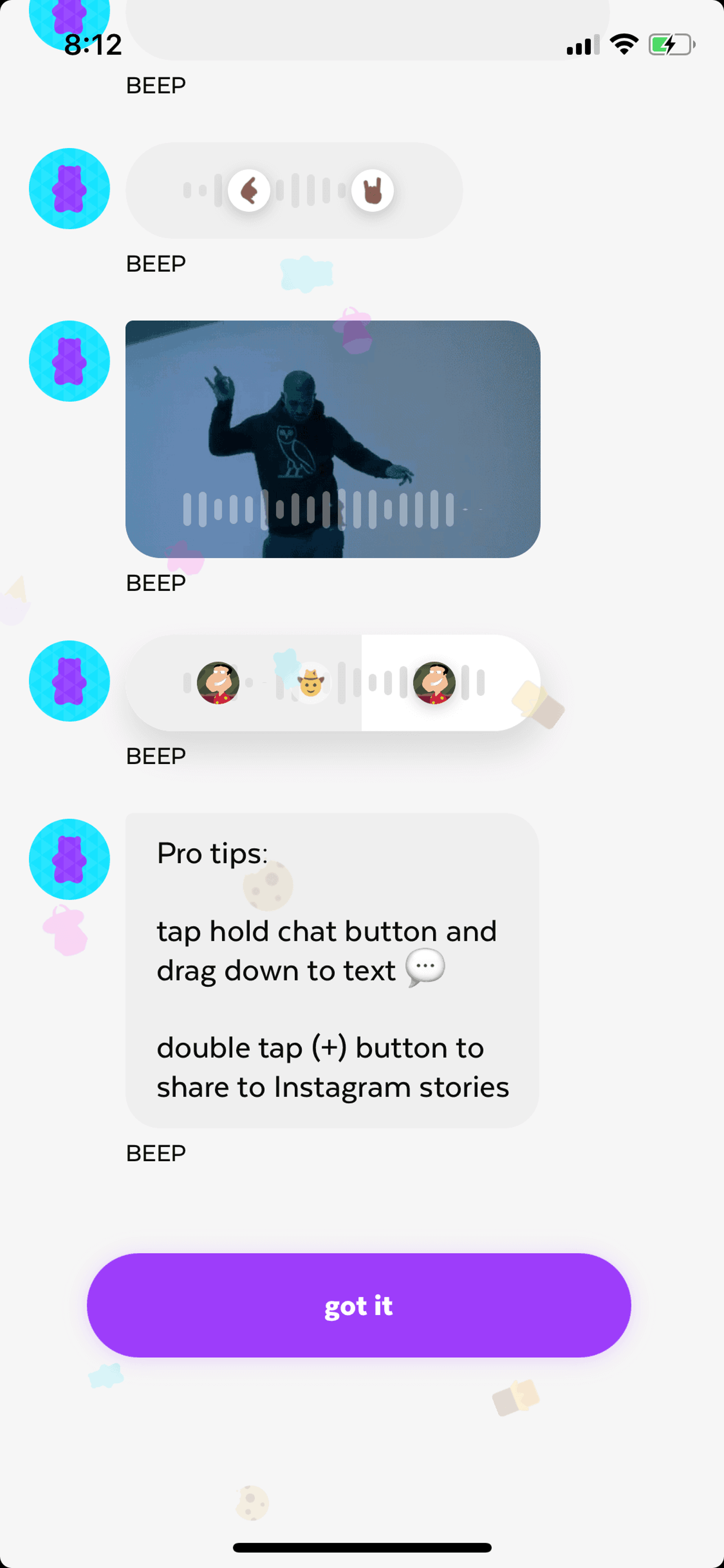 Beep iOS Social Networking interface screenshot 11