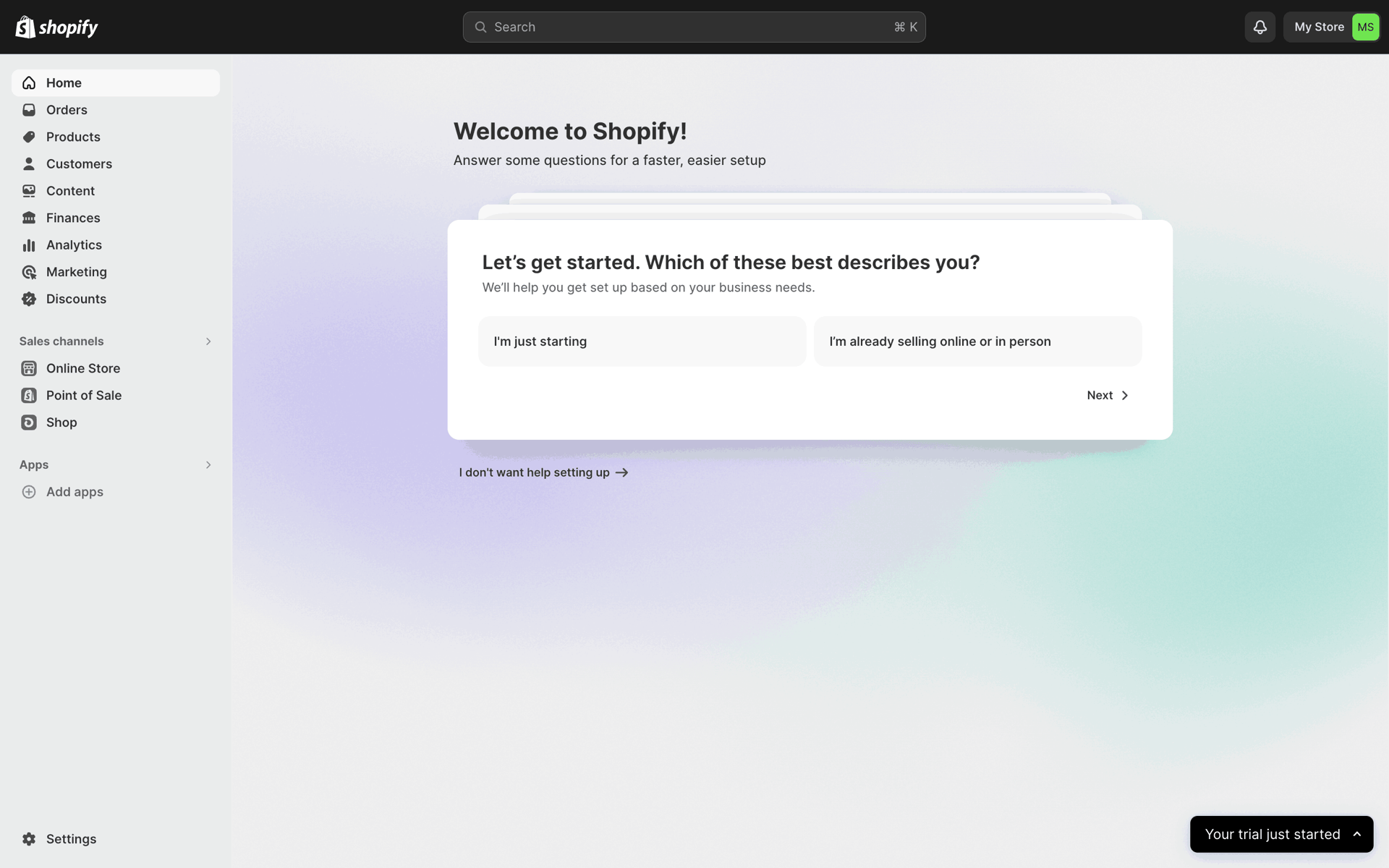 Shopify Web Business interface screenshot 8