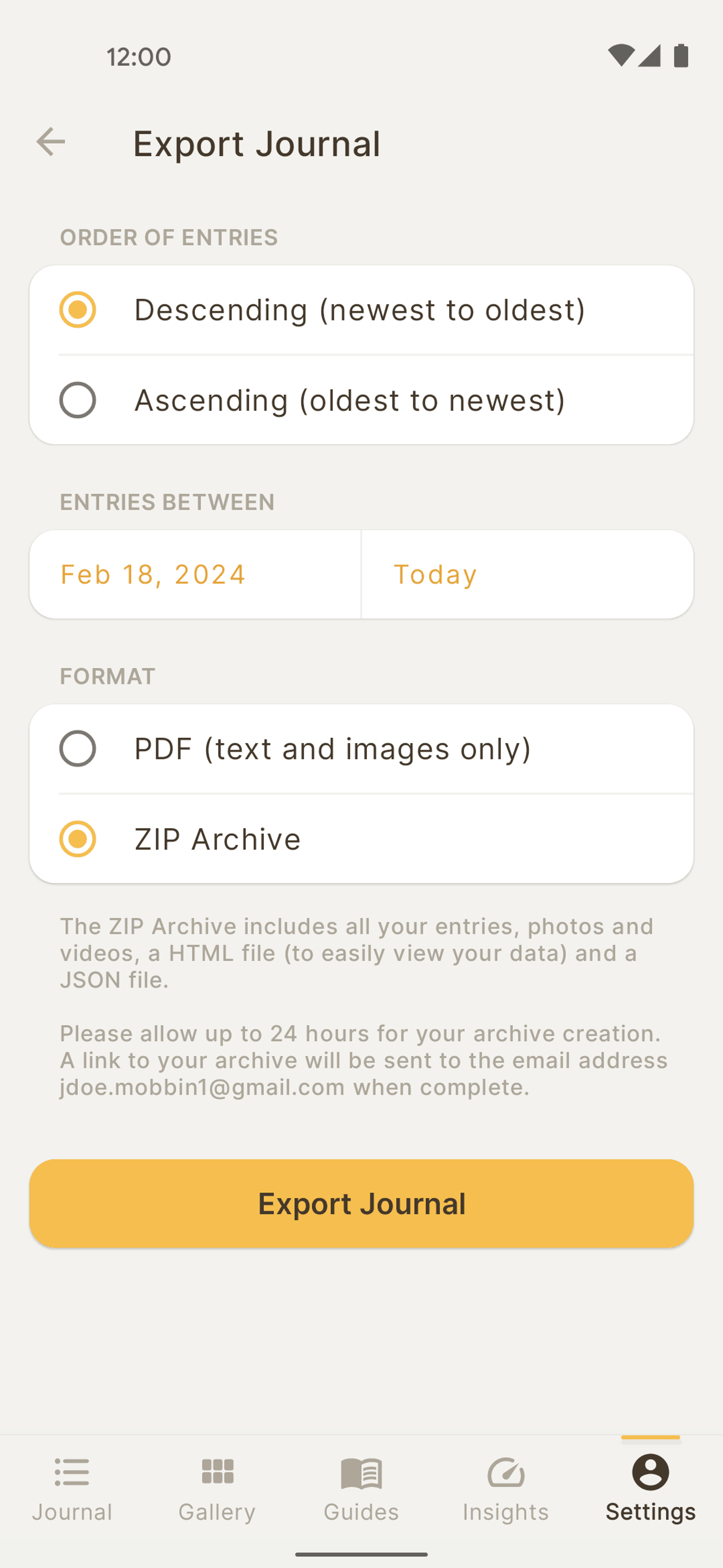 5 Minute Journal Android Health & Fitness interface screenshot 6