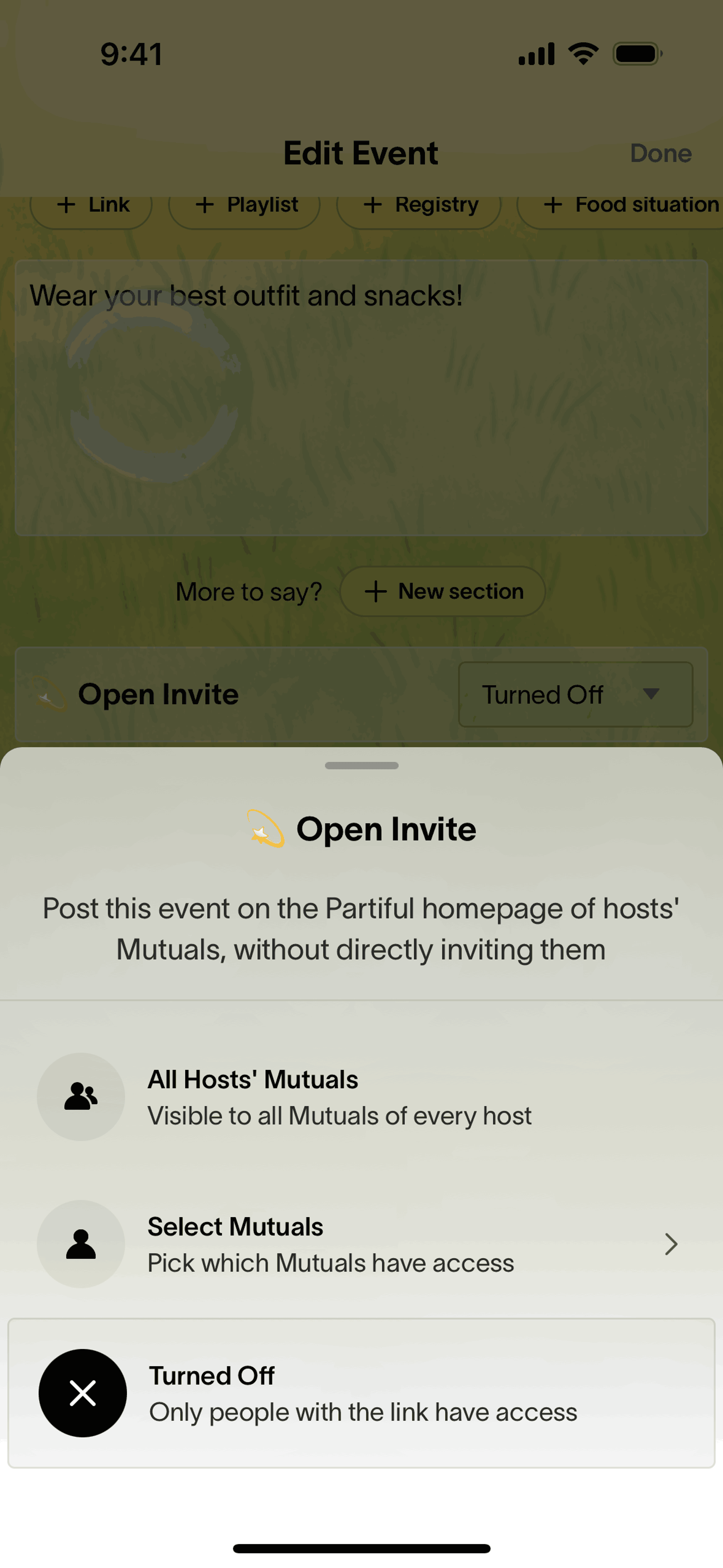 Partiful iOS Lifestyle interface screenshot 13