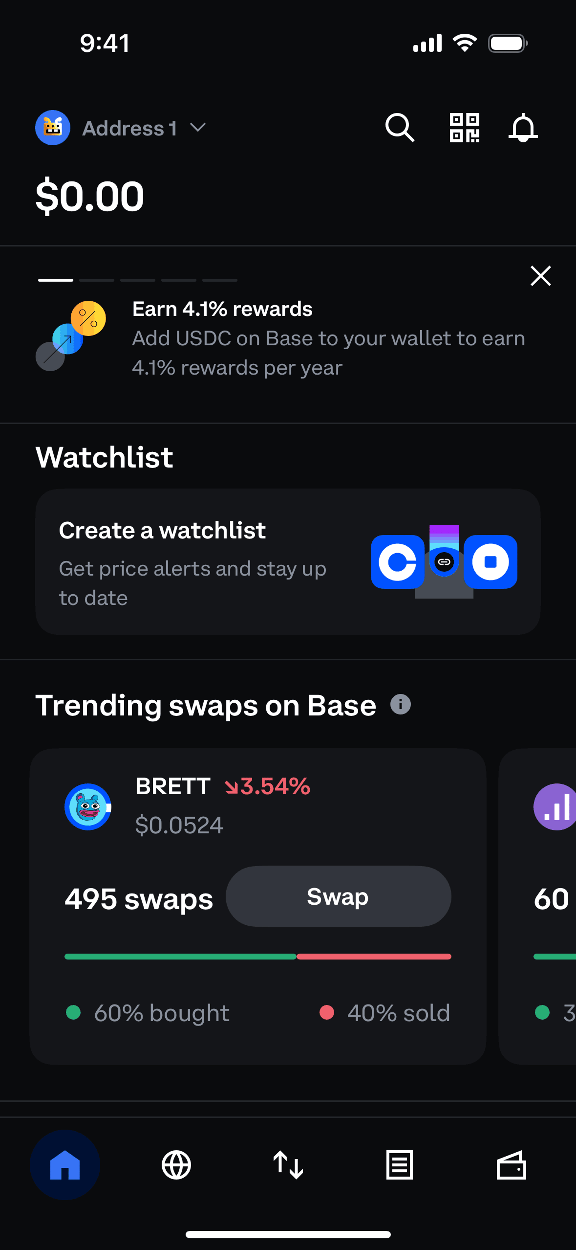 Coinbase Wallet iOS Finance interface screenshot 15