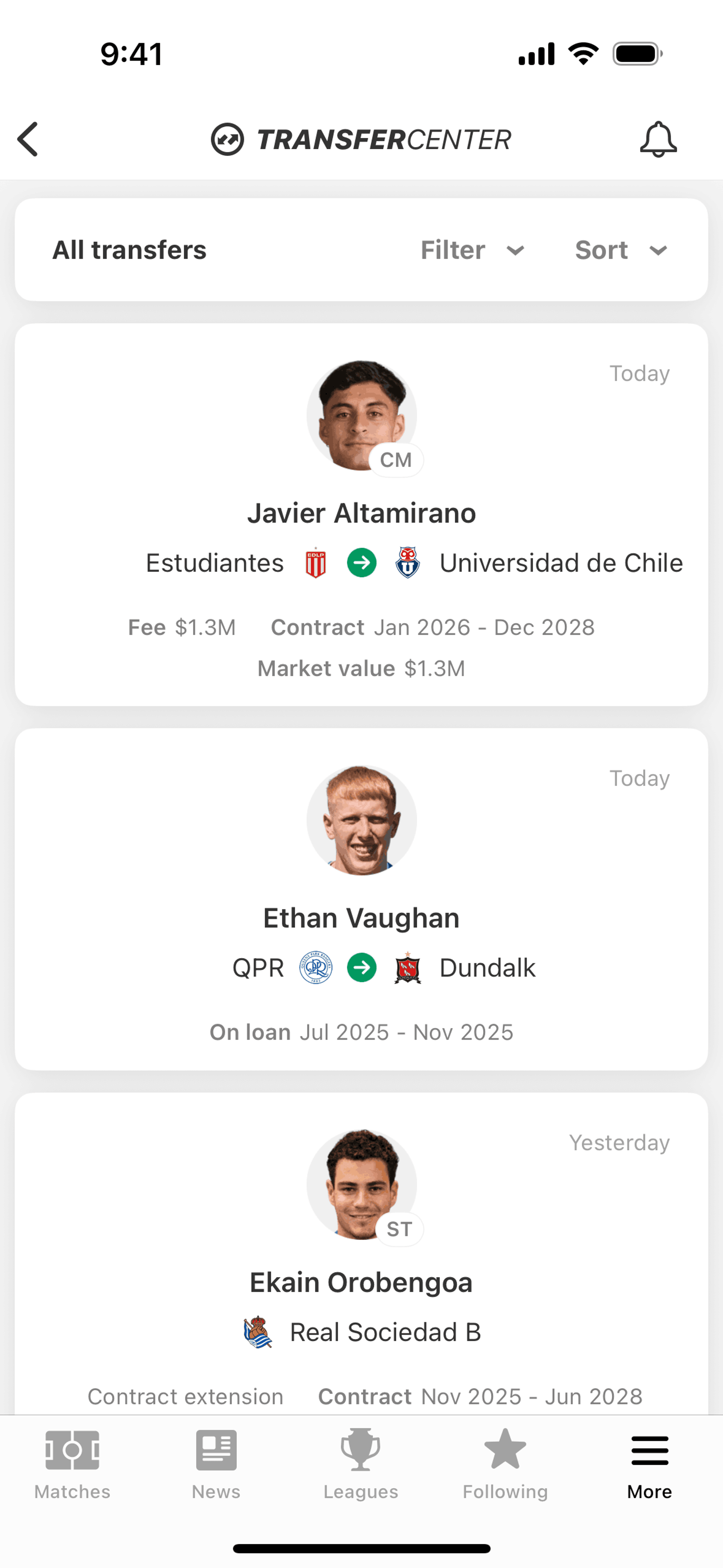 FotMob iOS Sports interface screenshot 23