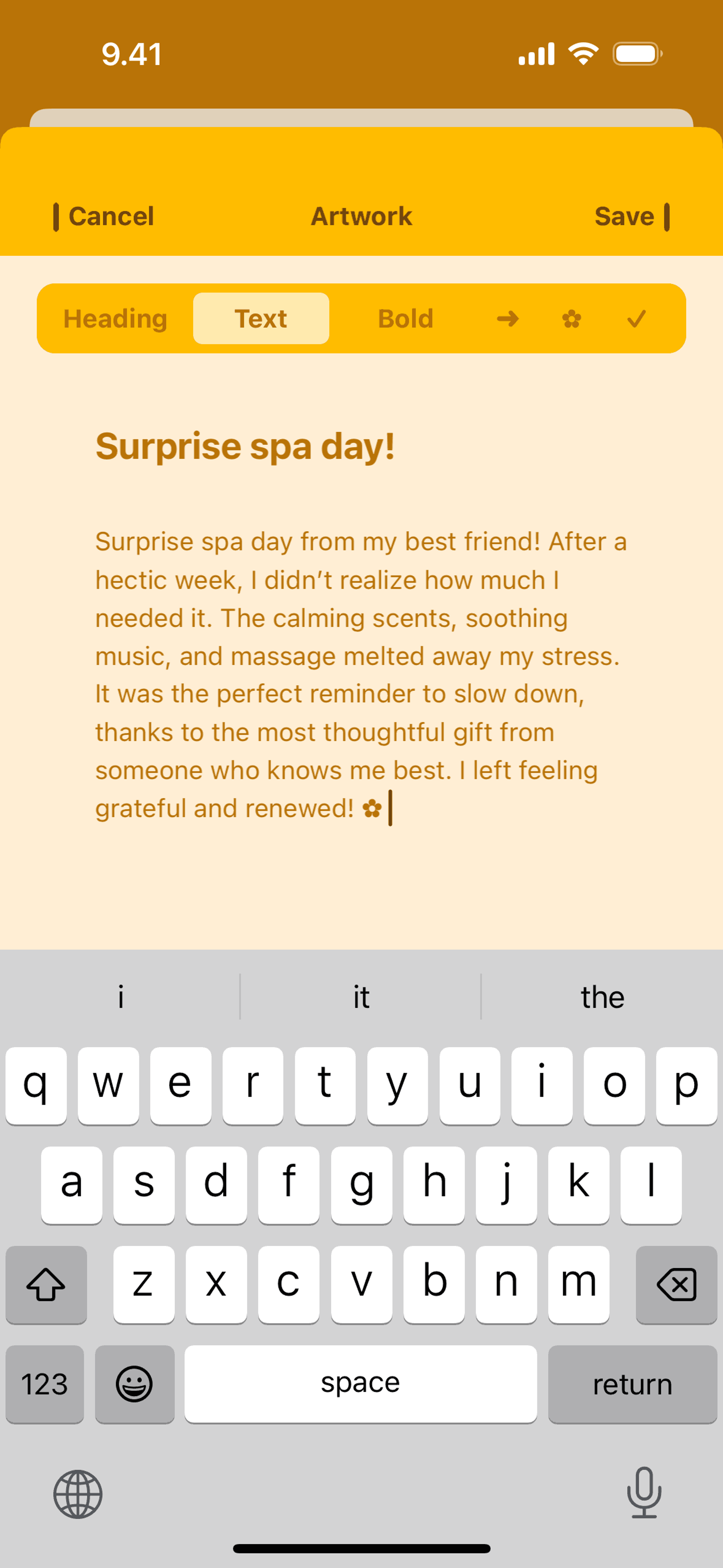 Bears Gratitude iOS Health & Fitness interface screenshot 6