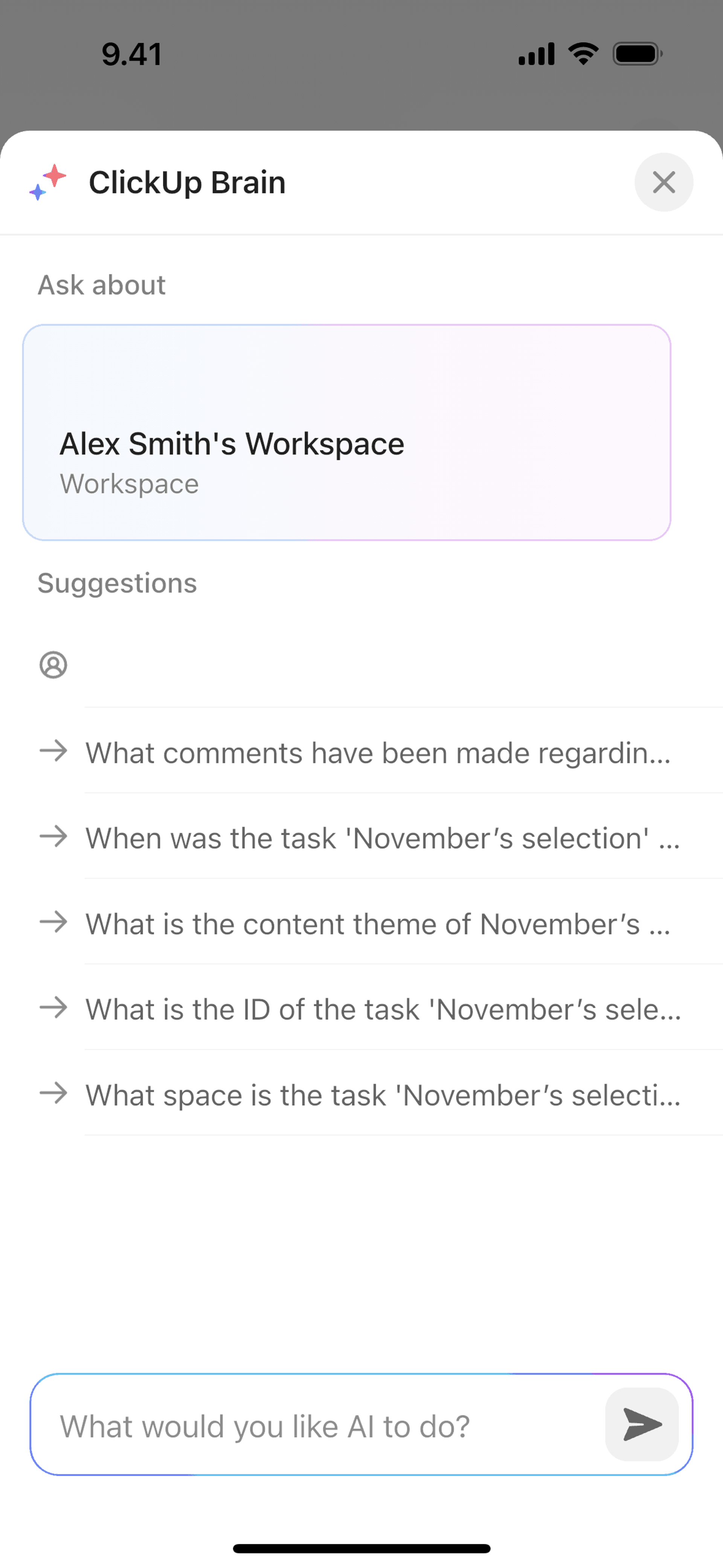 ClickUp iOS Productivity interface screenshot 9