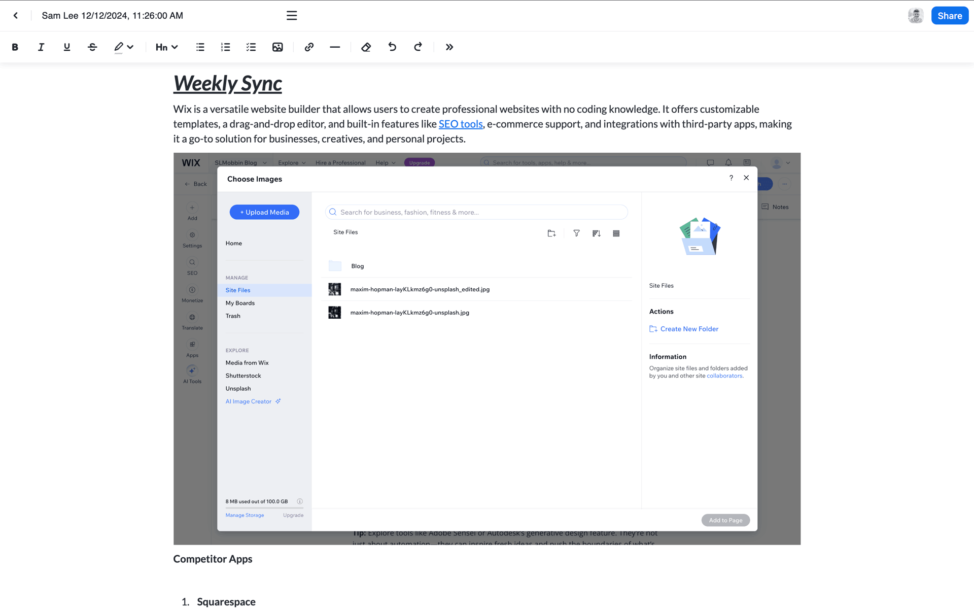 Zoom Web Business interface screenshot 5