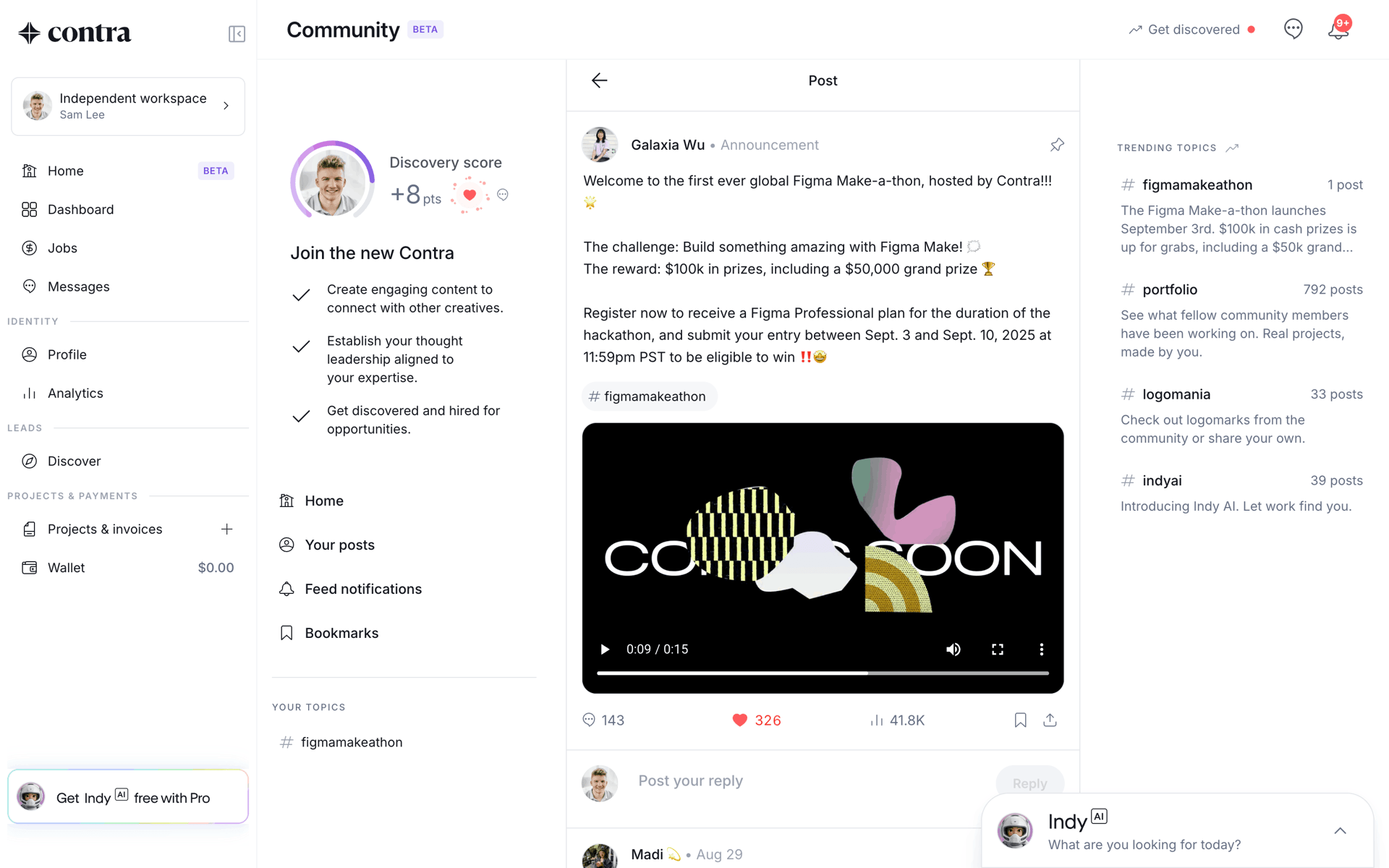 Contra Web Business interface screenshot 18