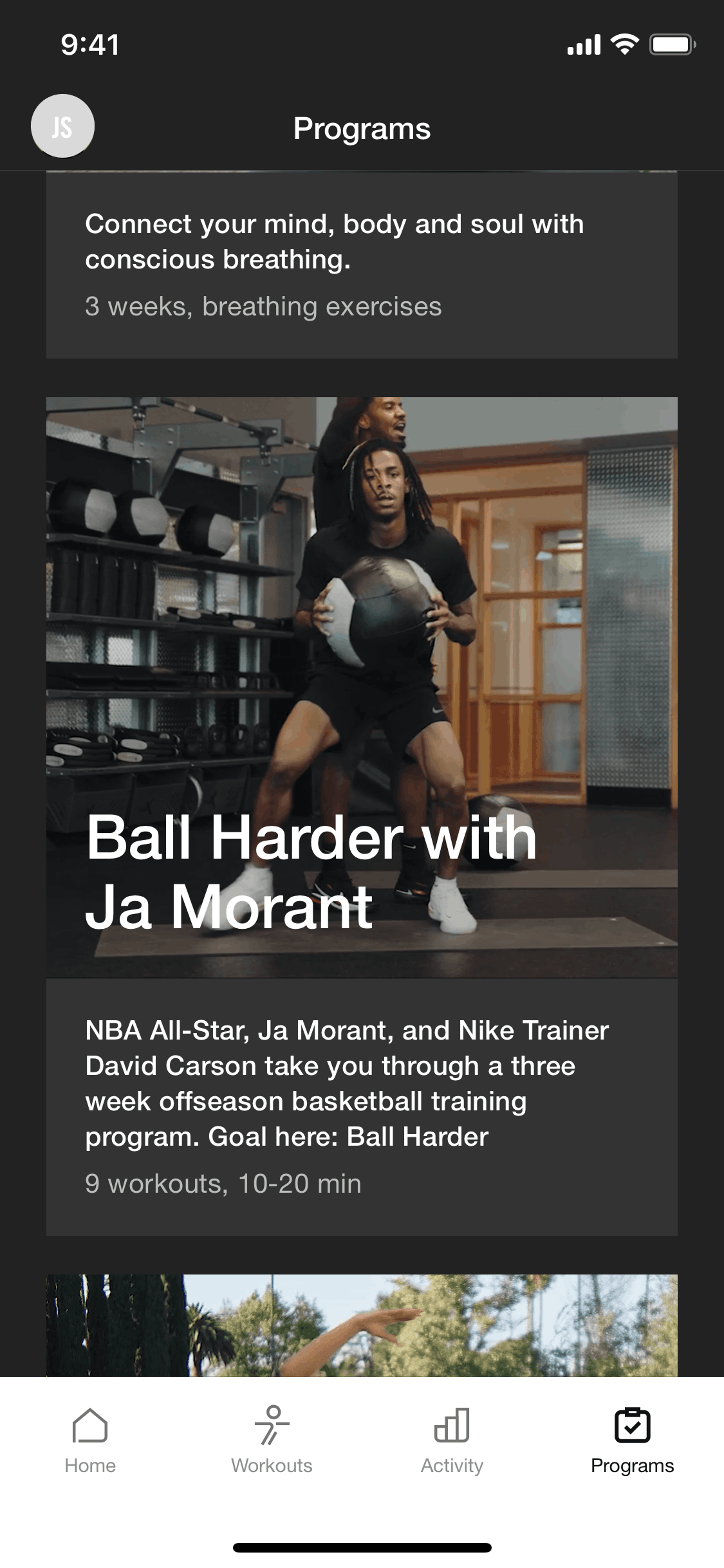 Nike Training Club iOS Health & Fitness interface screenshot 20