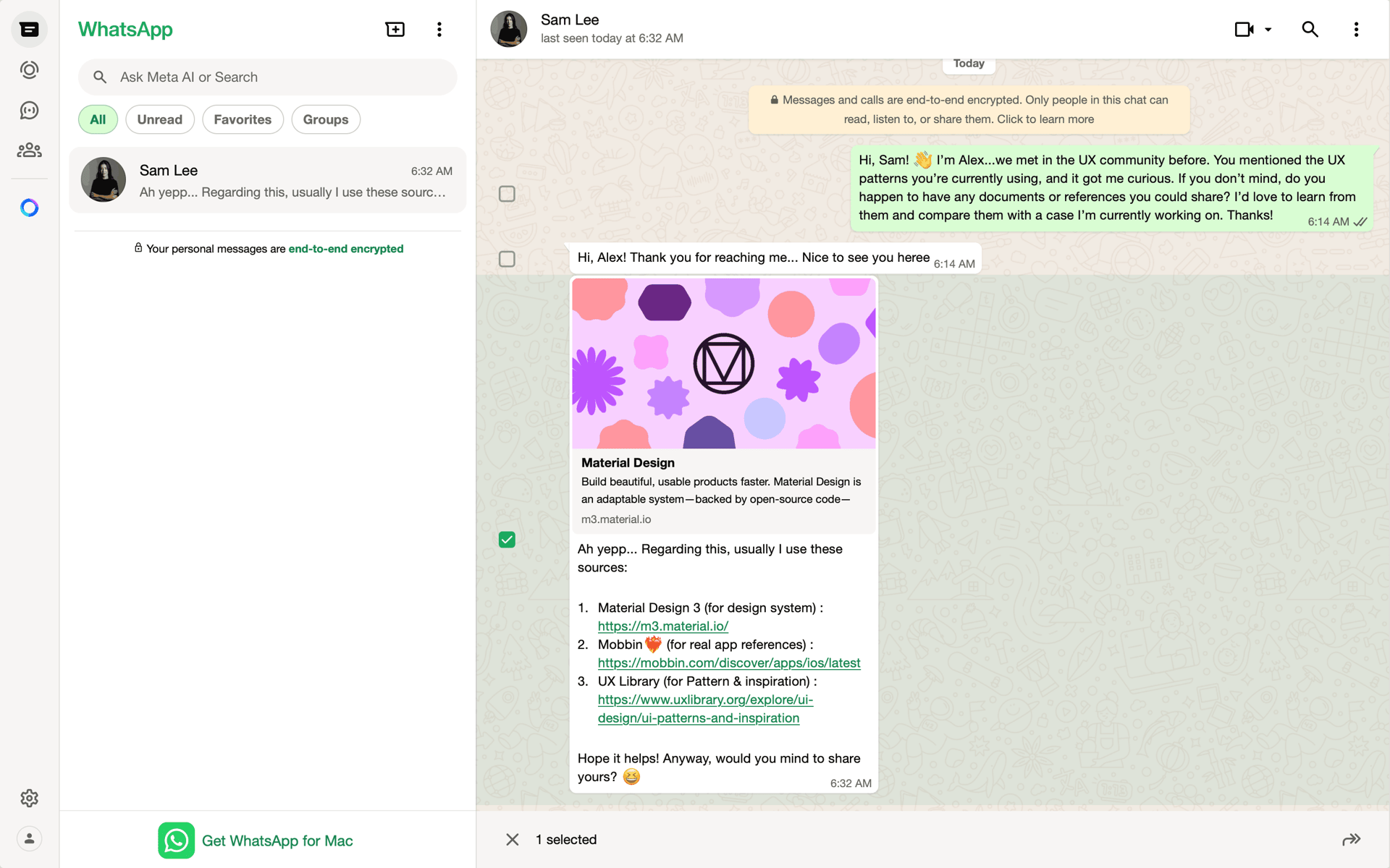 WhatsApp Web Social Networking interface screenshot 4